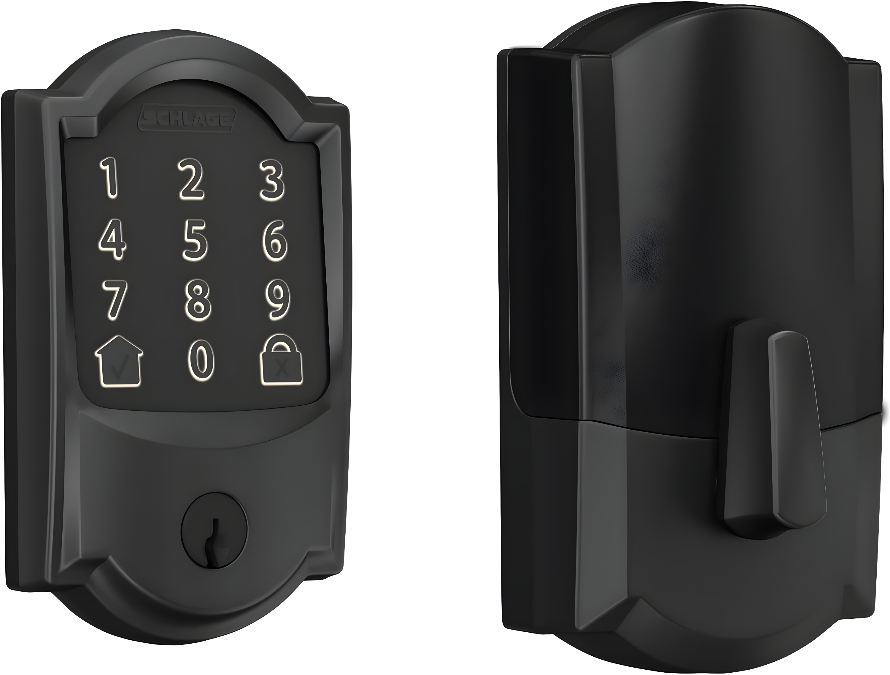 Matte Black Smart Wi-Fi Deadbolt with Touchscreen