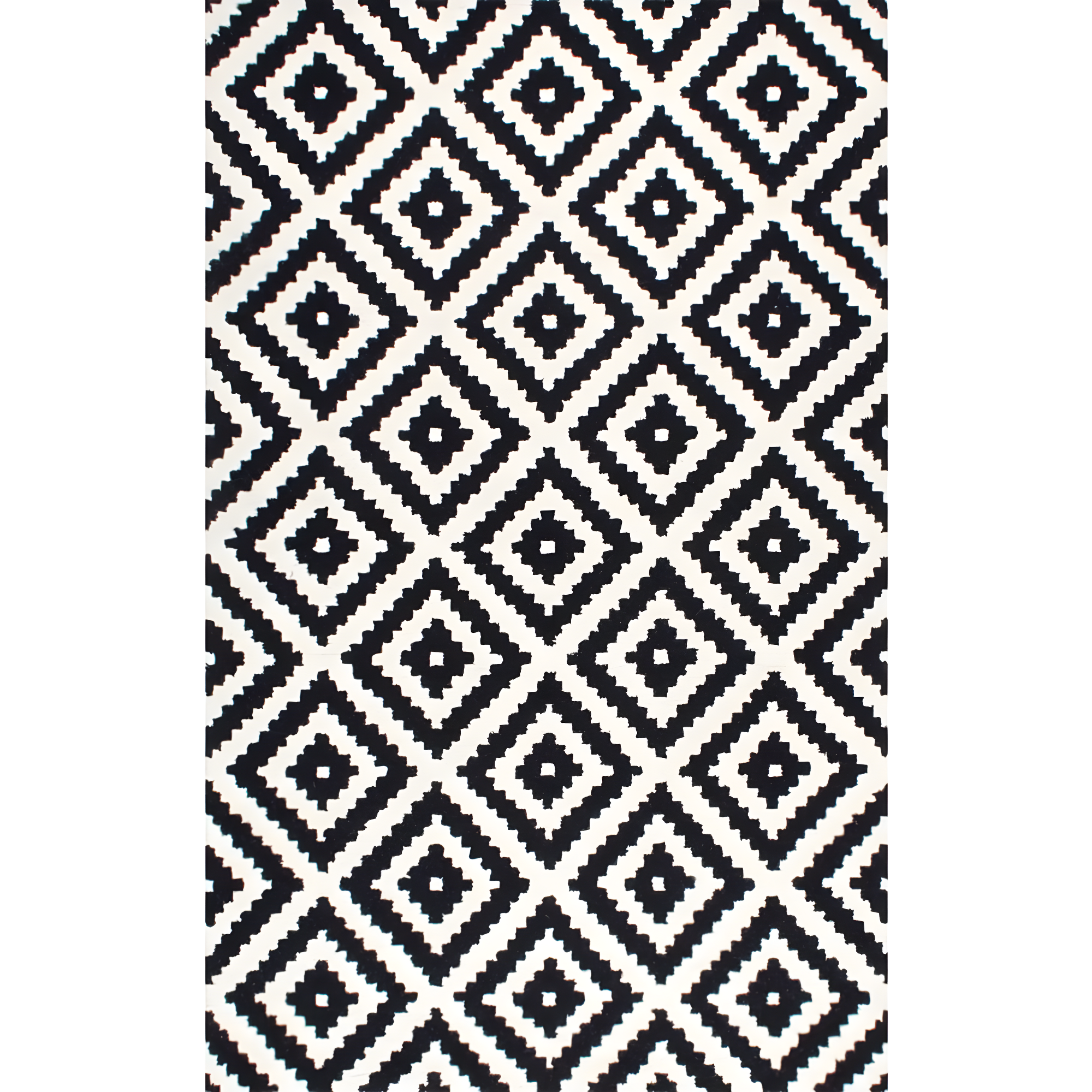 Handmade Black Wool 6' x 9' Geometric Tufted Rug