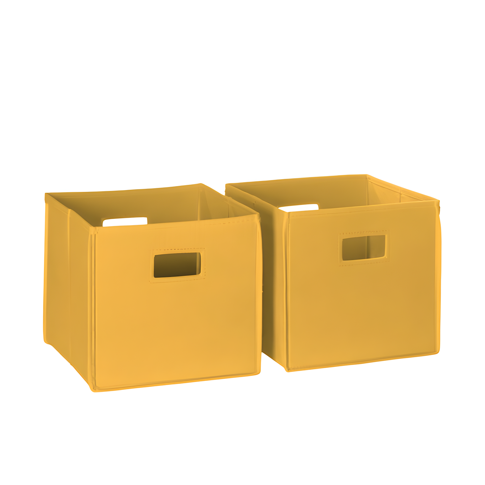 Golden Yellow Foldable Kids Storage Cube Set of 2