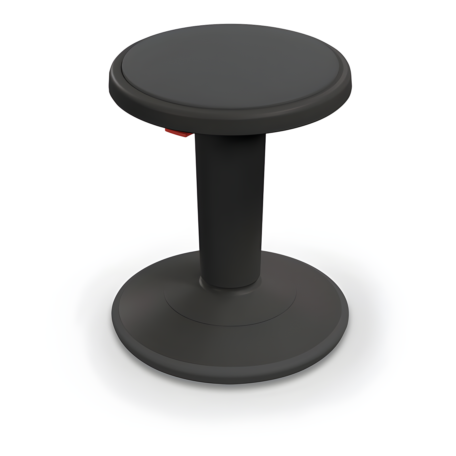 ErgoWobble 13" Black Adjustable Height Active Plastic Stool