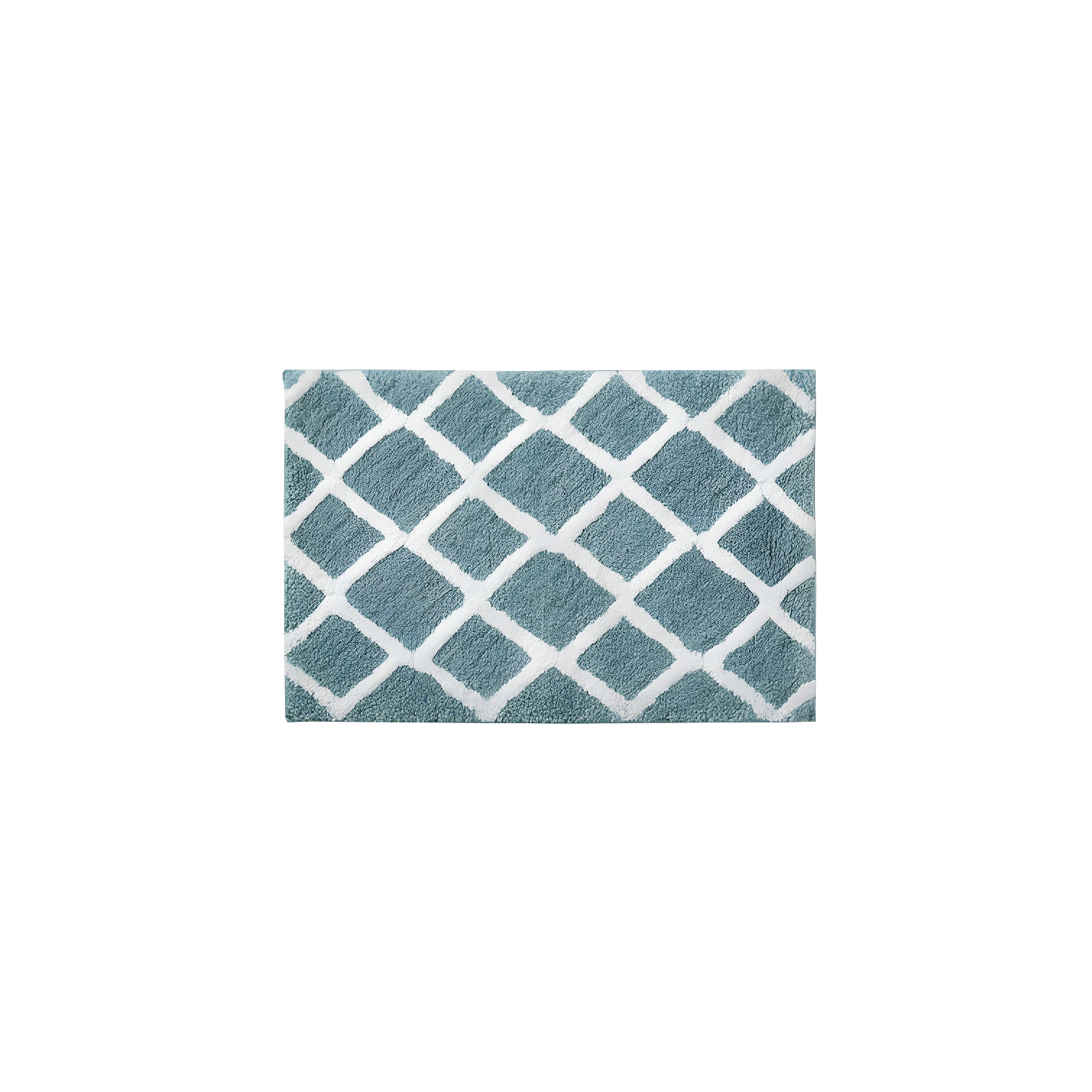 Aqua Reversible High Pile Tufted Microfiber Bath Rug