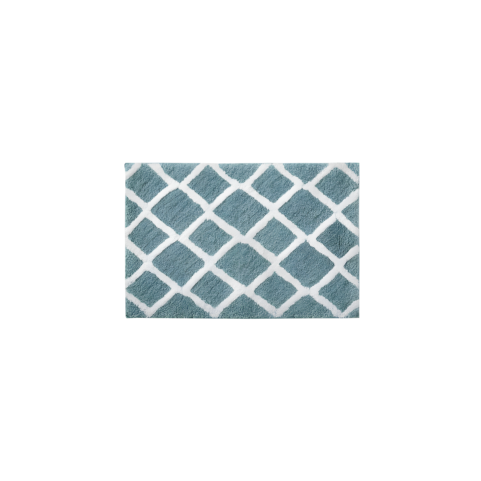 Aqua Reversible High Pile Tufted Microfiber Bath Rug