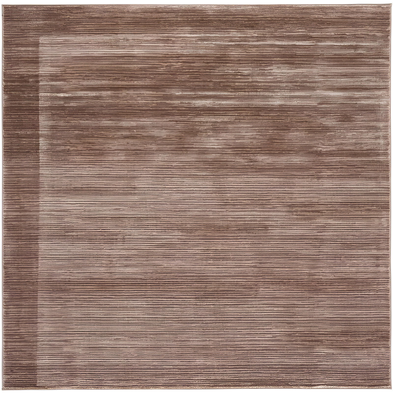 Light Brown Square Hand-knotted Synthetic Area Rug