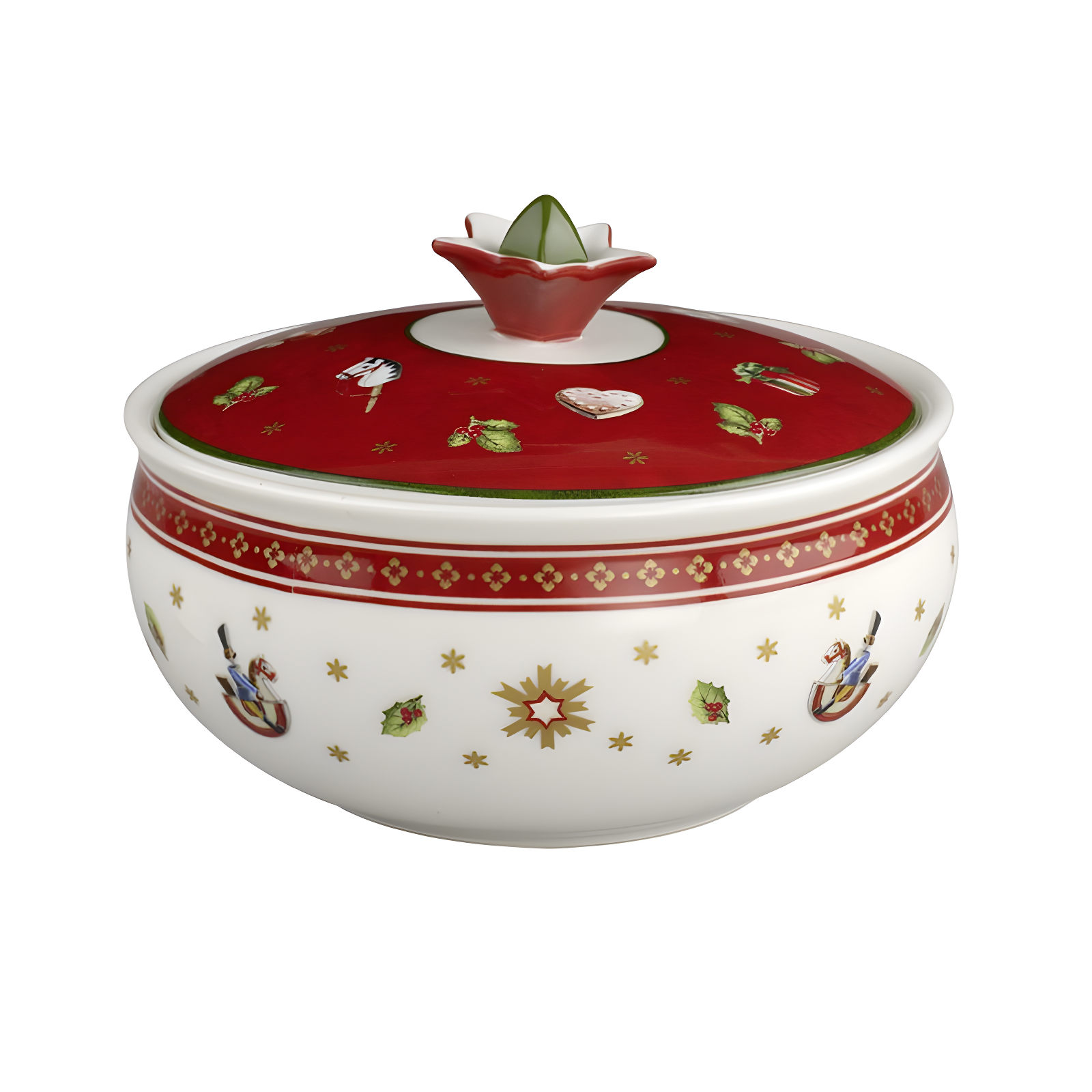 Villeroy & Boch Toy's Delight Red and White Porcelain Sugar Bowl