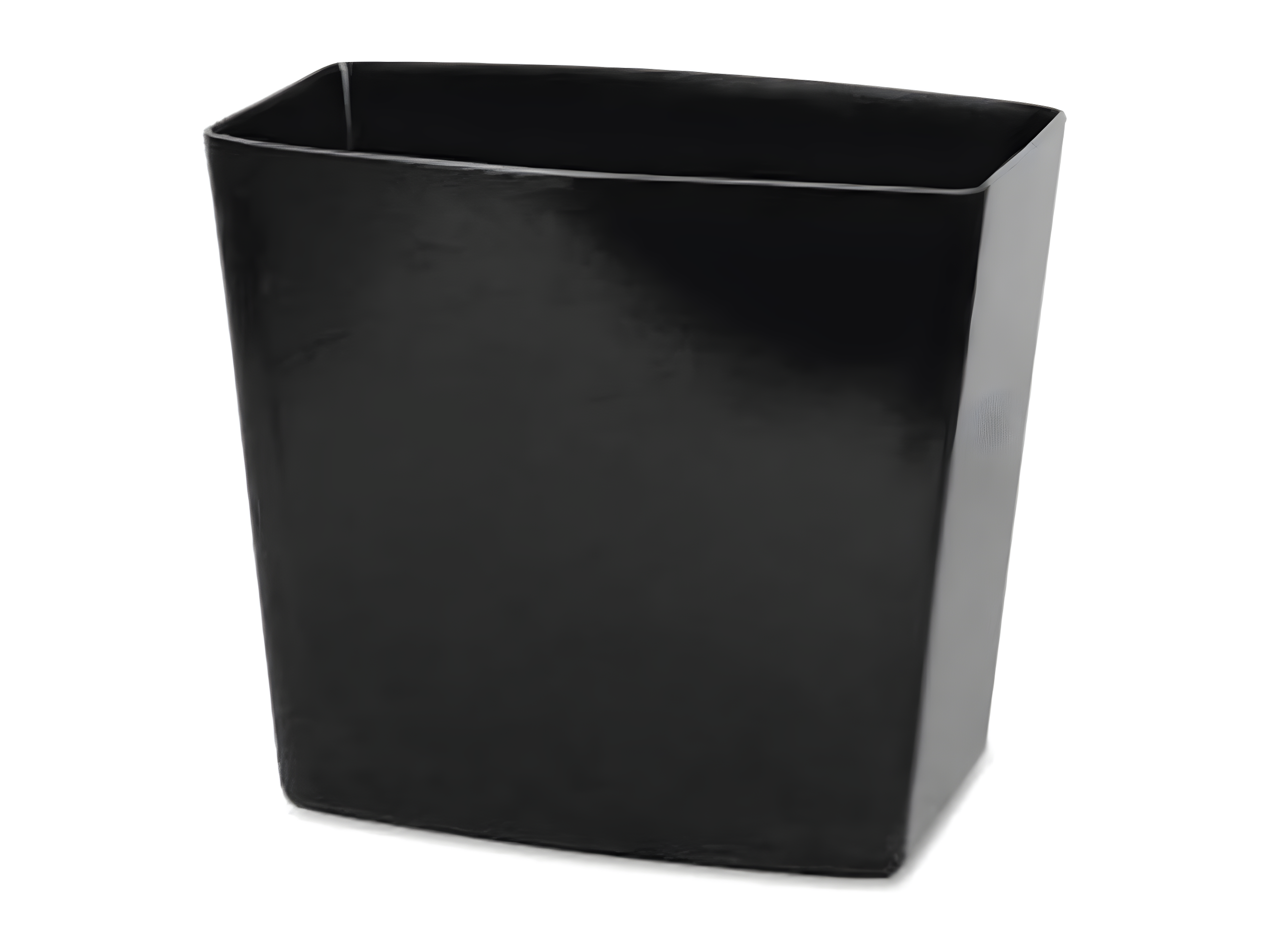 Black Heavyweight Plastic Office Wastebasket 5 Gallon