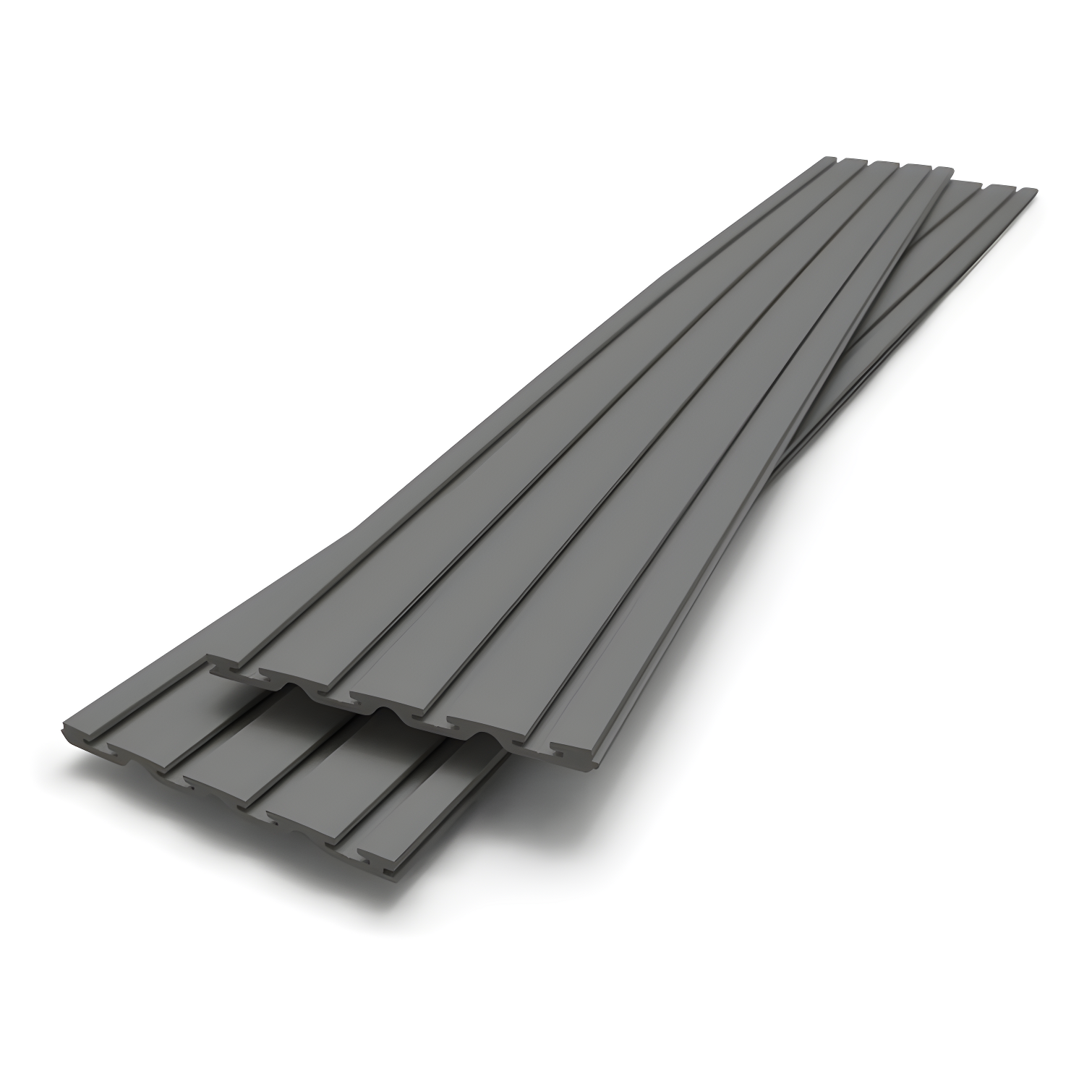 Gray Heavy-Duty 8' Slatwall Panels (2-Pack)