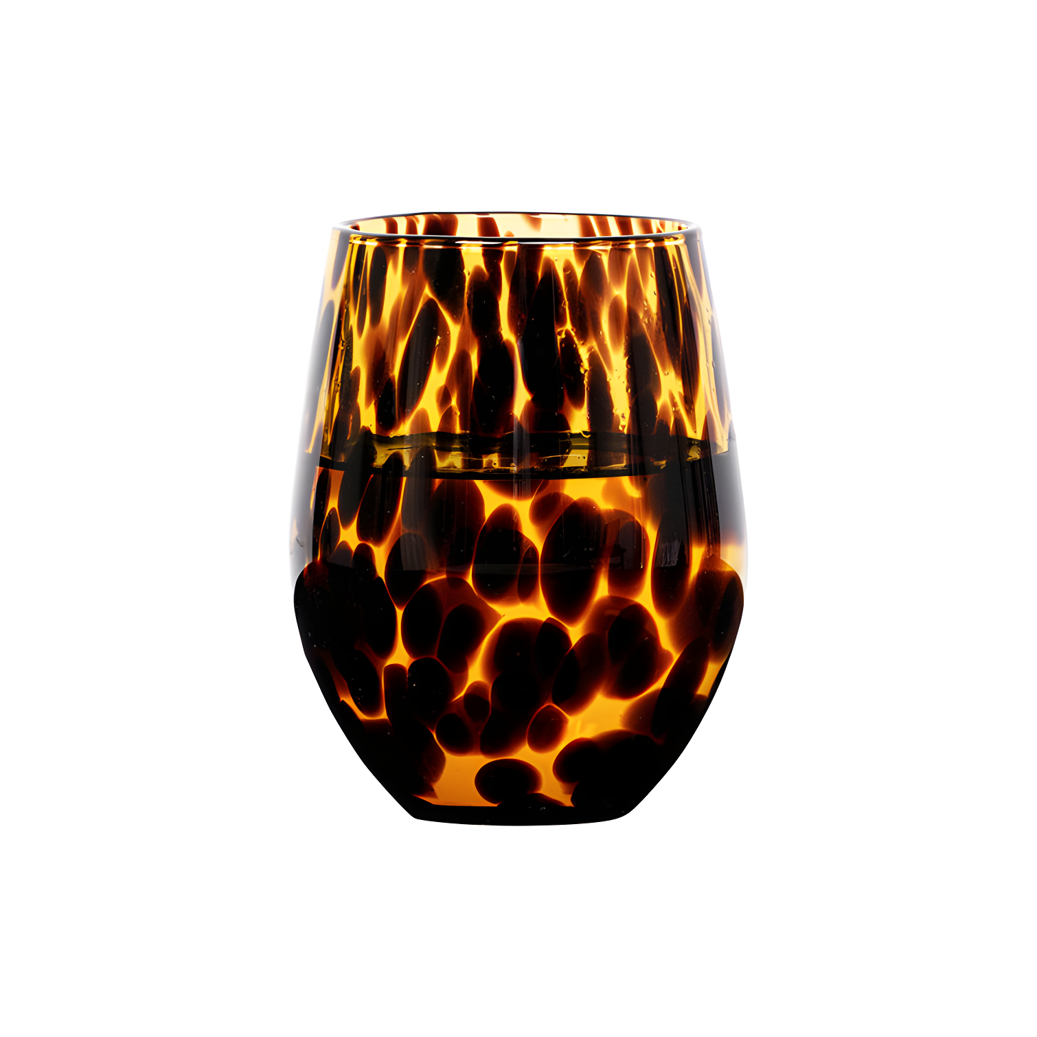 Tortoiseshell 15 oz. Stemless Wine Glass