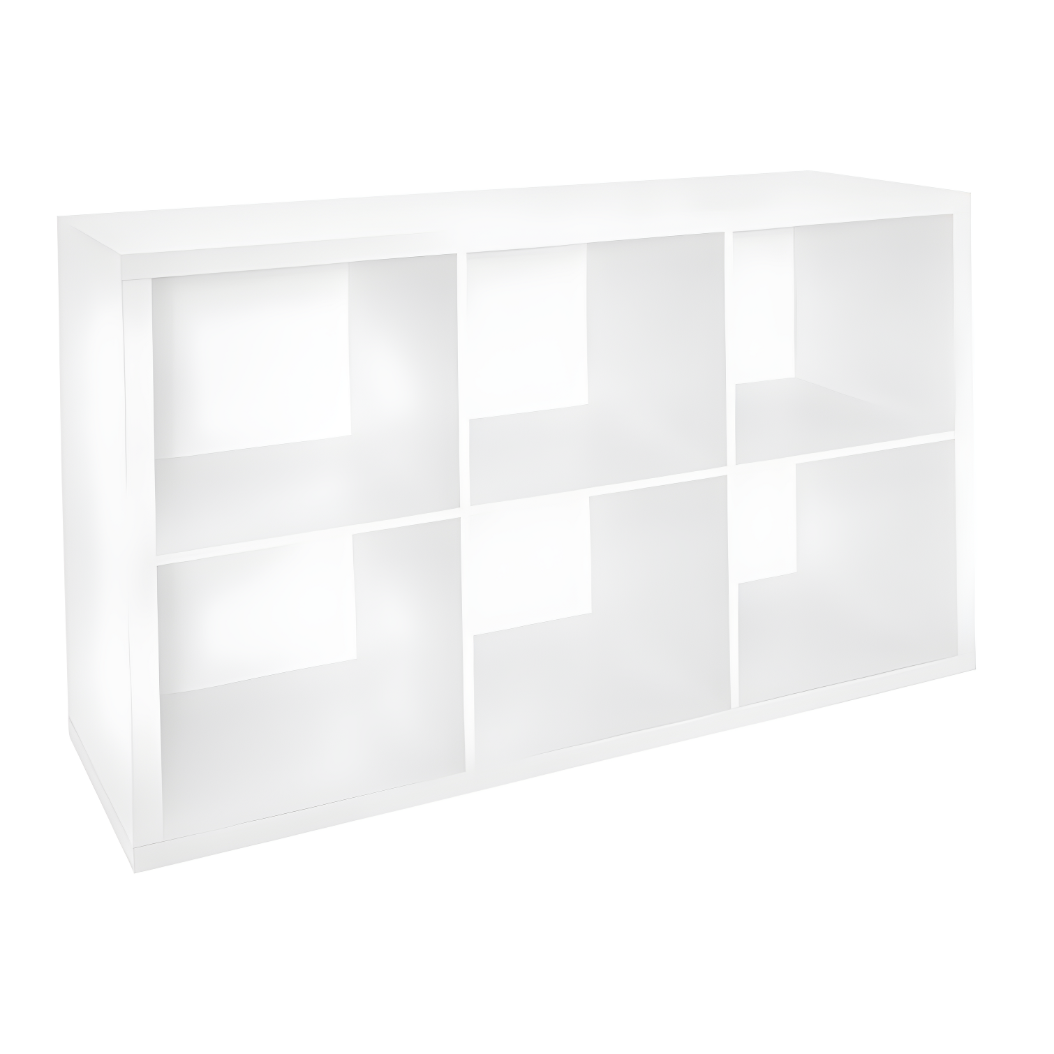 White 6-Cube Storage Organizer with Laminate Finish