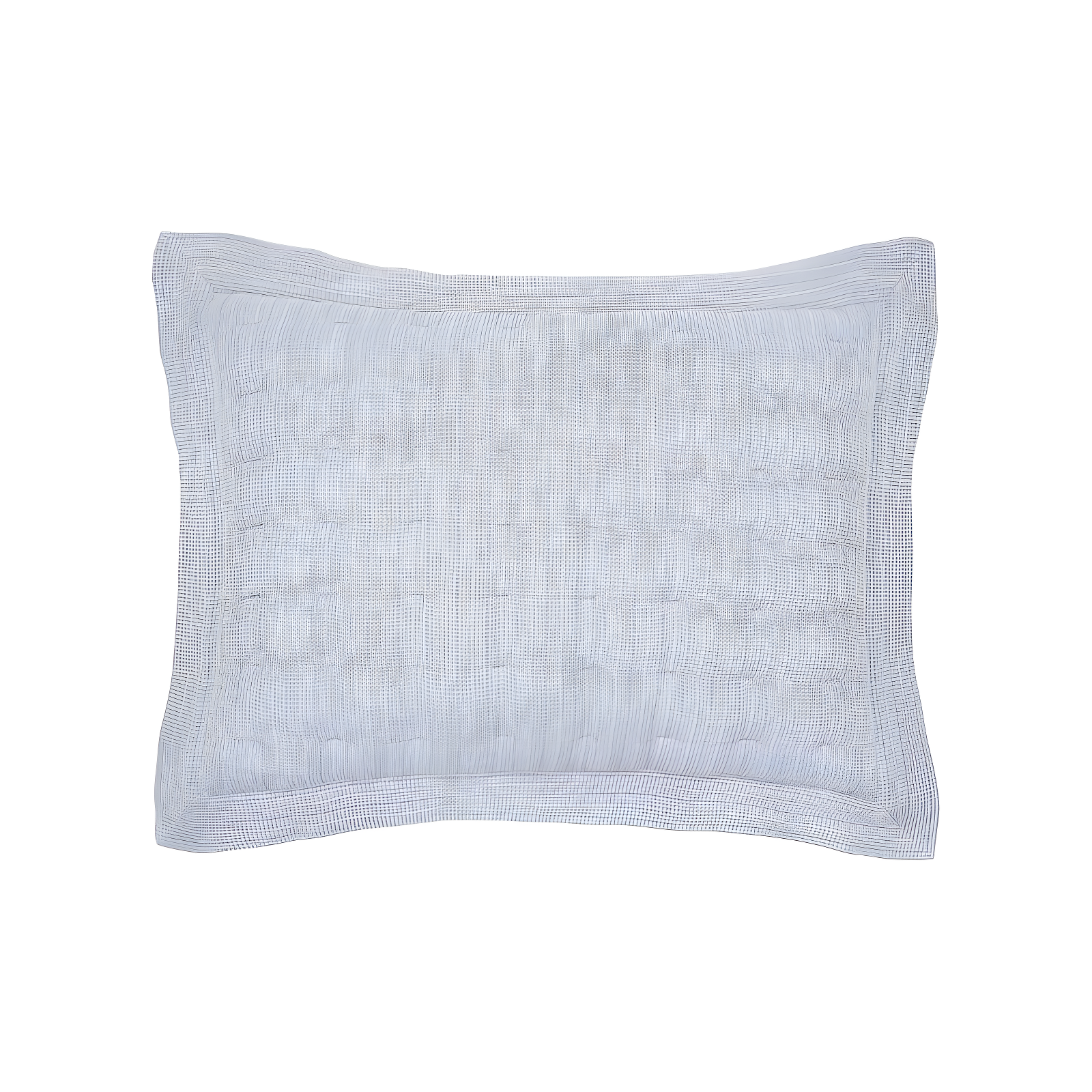 Danette Fog Light Blue Cotton Standard Pillow Sham