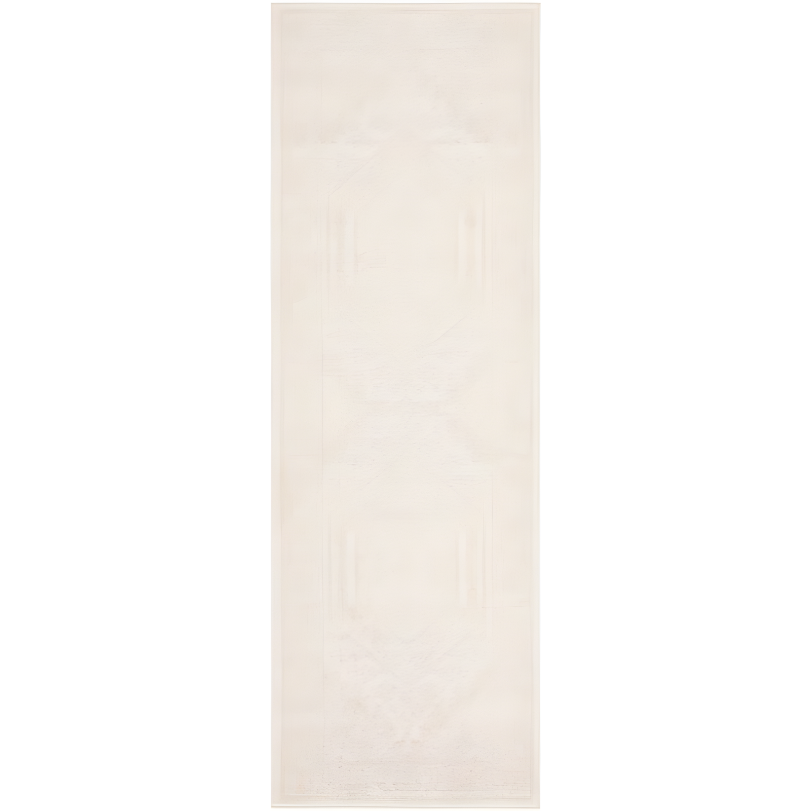 Ivory and Beige Oriental Runner Rug 2'6" x 6'