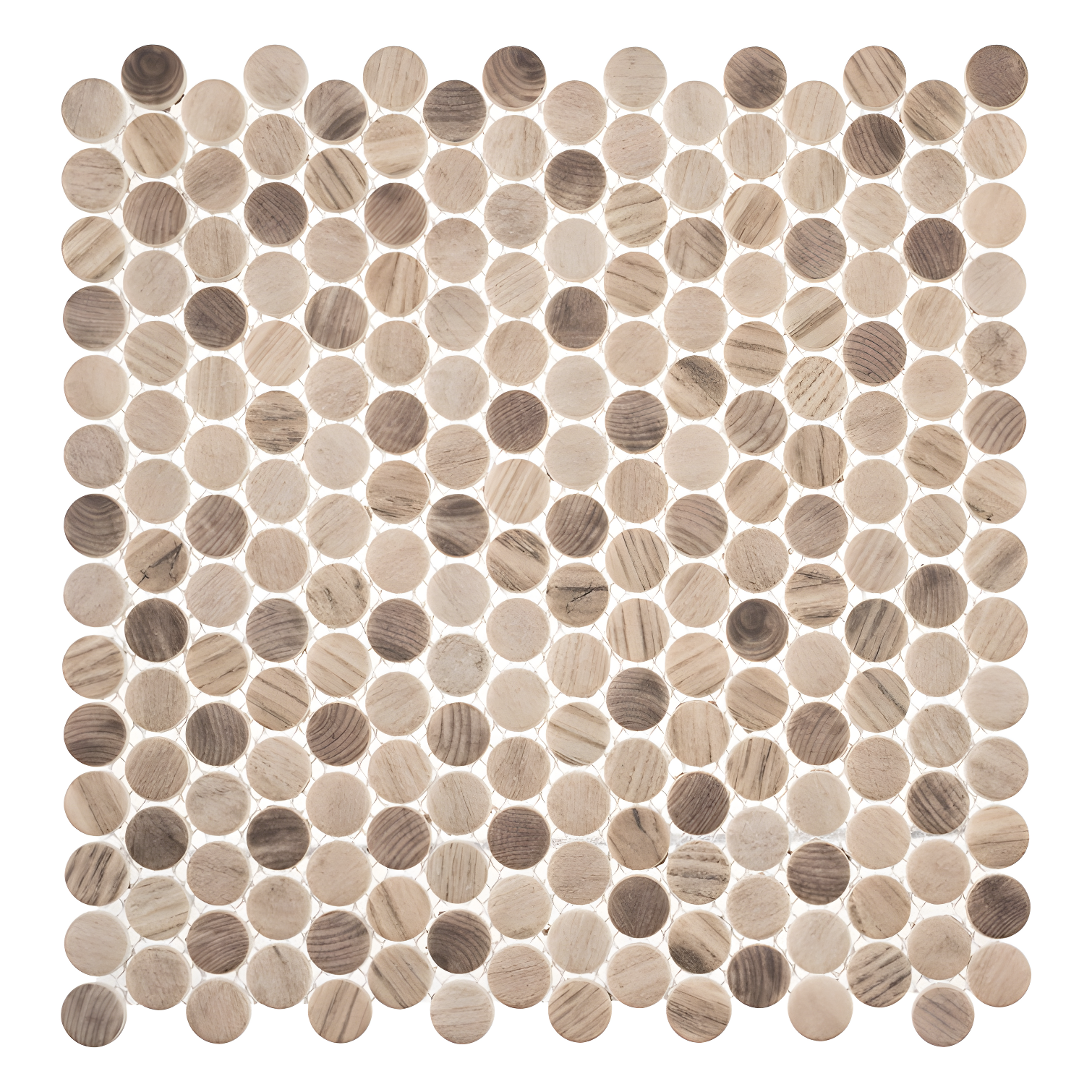 Moka Penny Round Glass Mosaic Tile for Kitchen and Bathroom