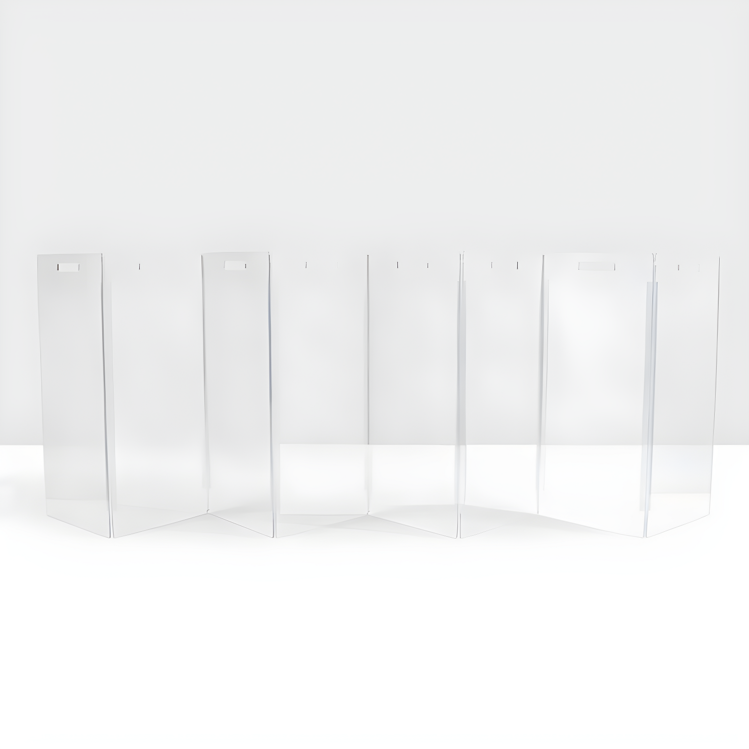 Clear Freestanding 8-Panel Plastic Pet Gate