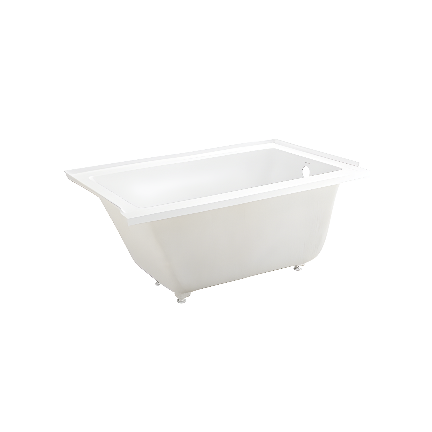 Voltaire 54" x 30" Glossy White Acrylic Alcove Bathtub