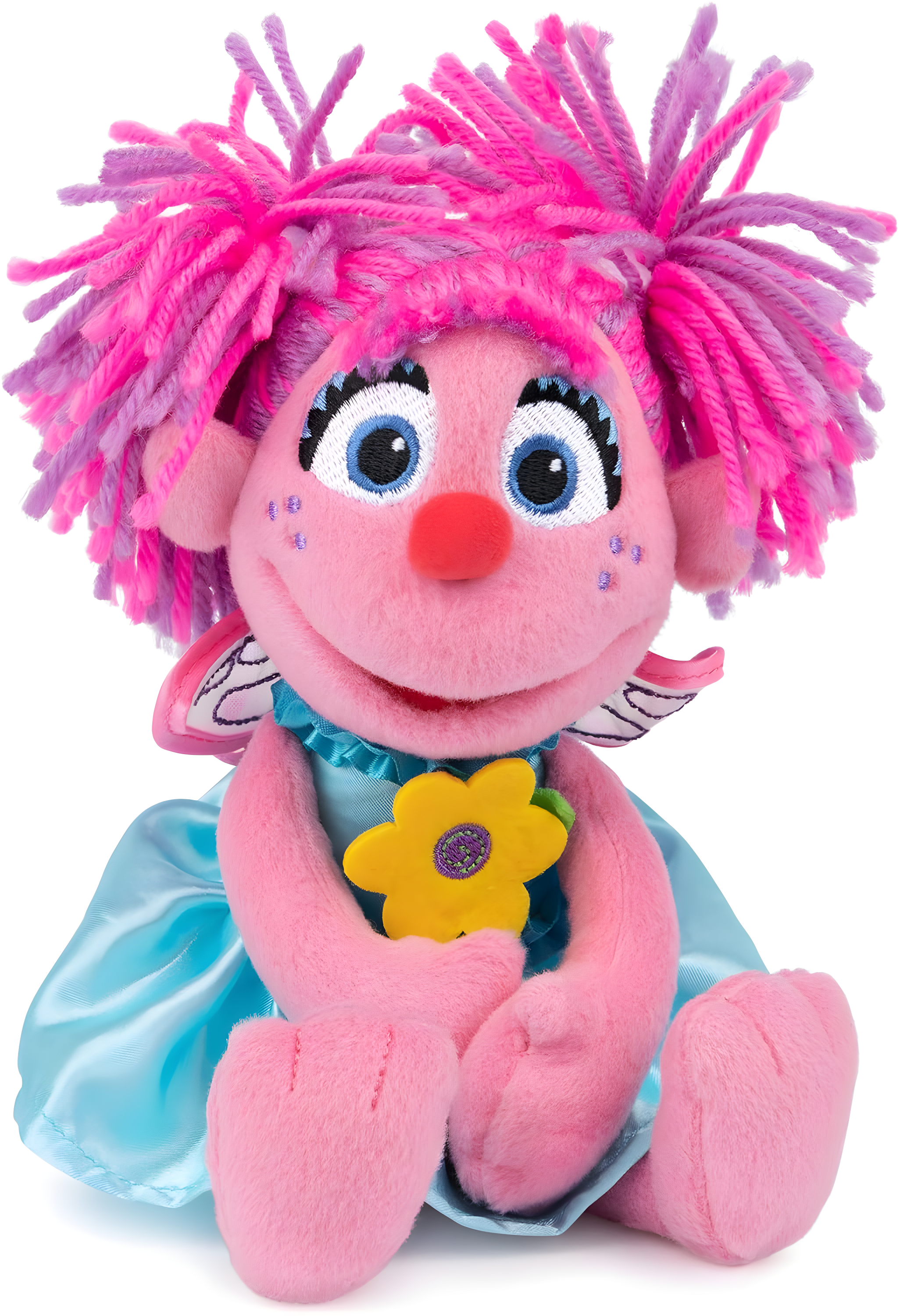 Abby Cadabby 11" Pink and Blue Plush Toy with Flower