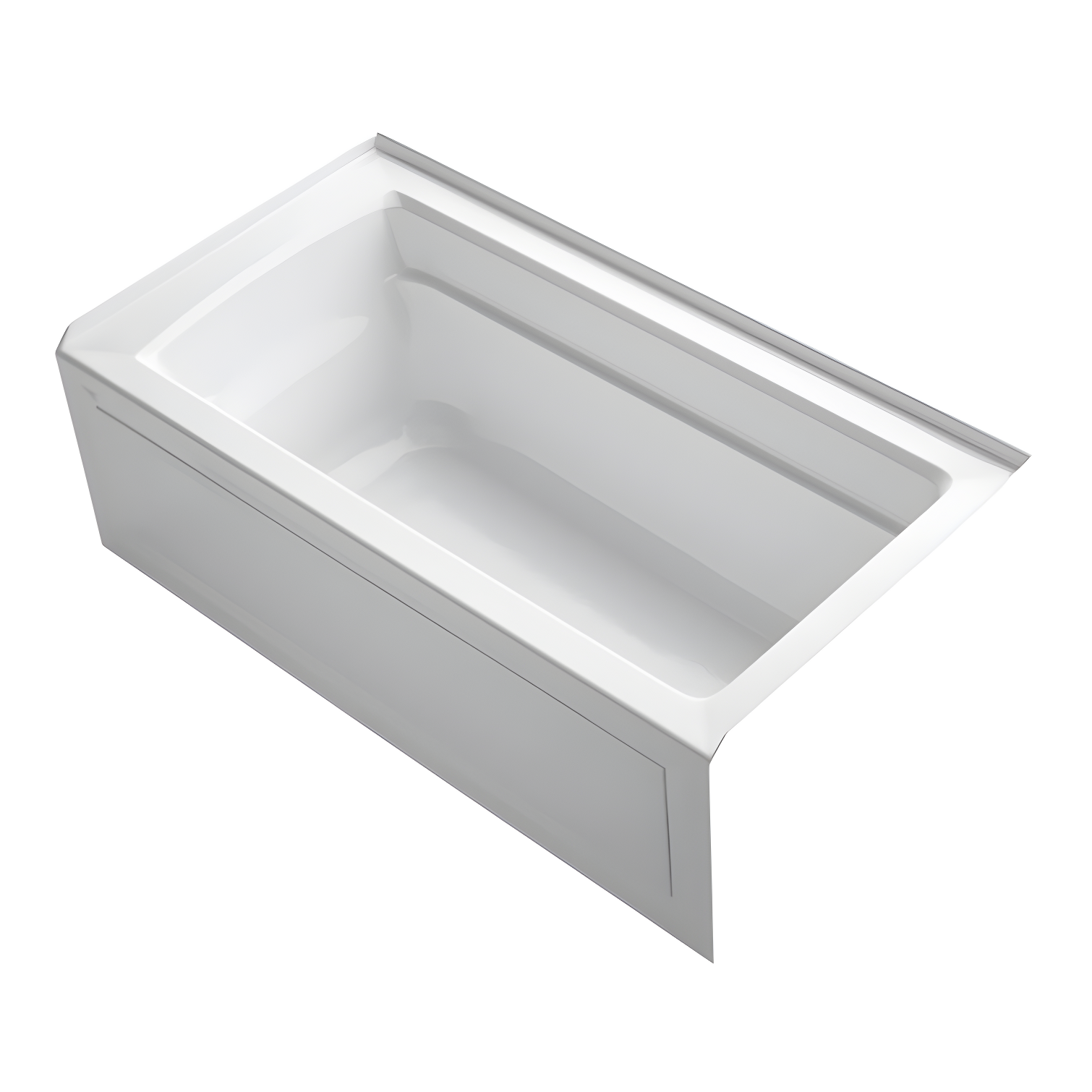 Archer 60" White Acrylic Alcove Soaking Bathtub