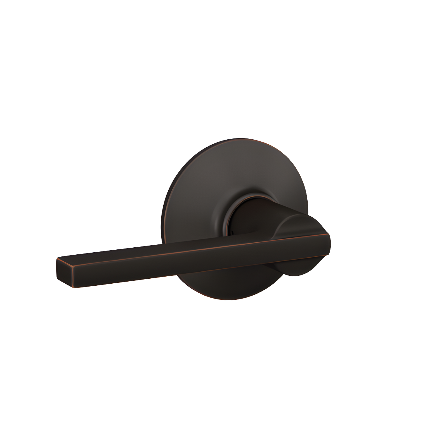 Schlage Latitude Aged Bronze Passage Door Lever for Interior Use