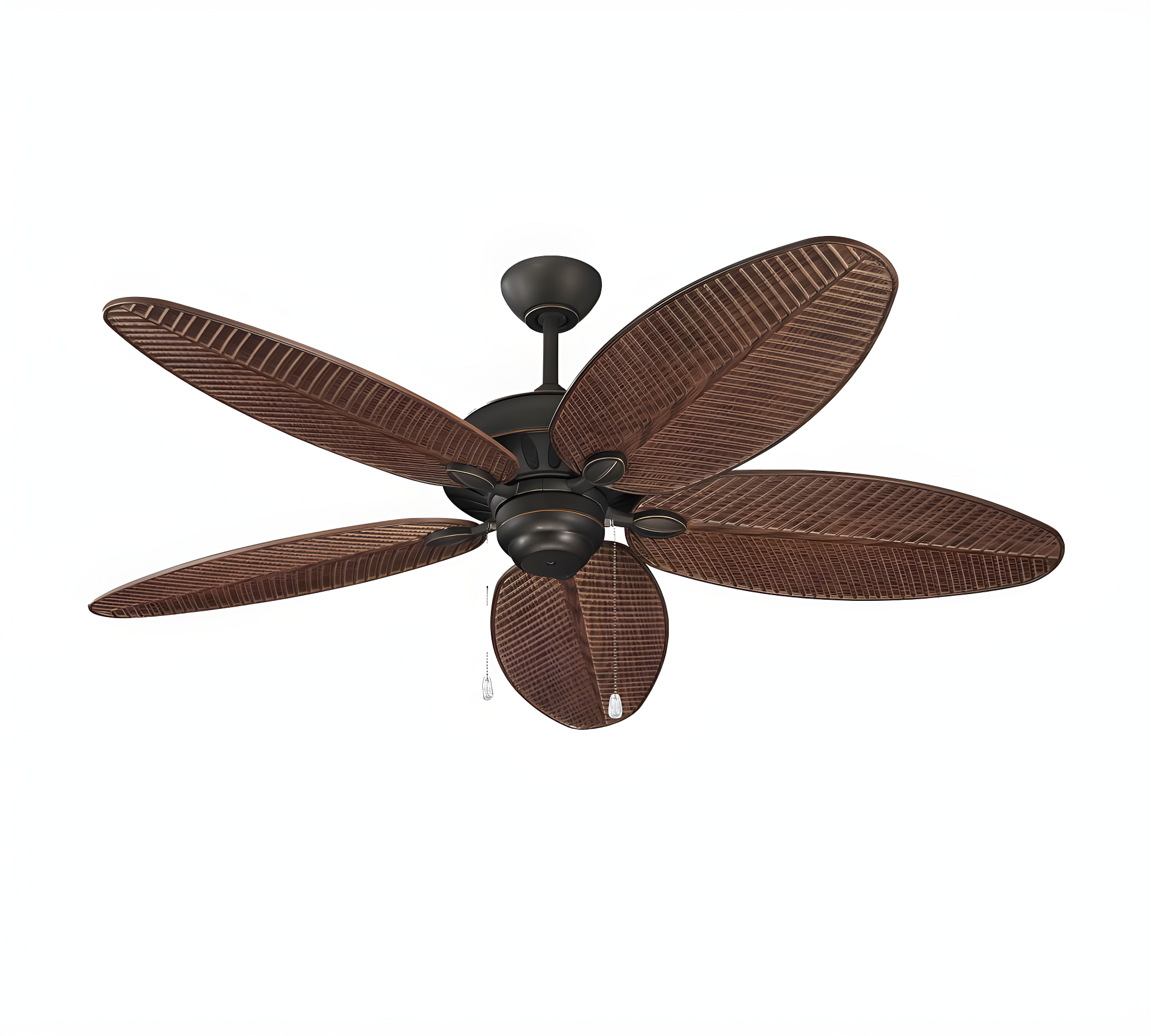 Ren 52" Roman Bronze Outdoor Ceiling Fan with American Walnut Blades