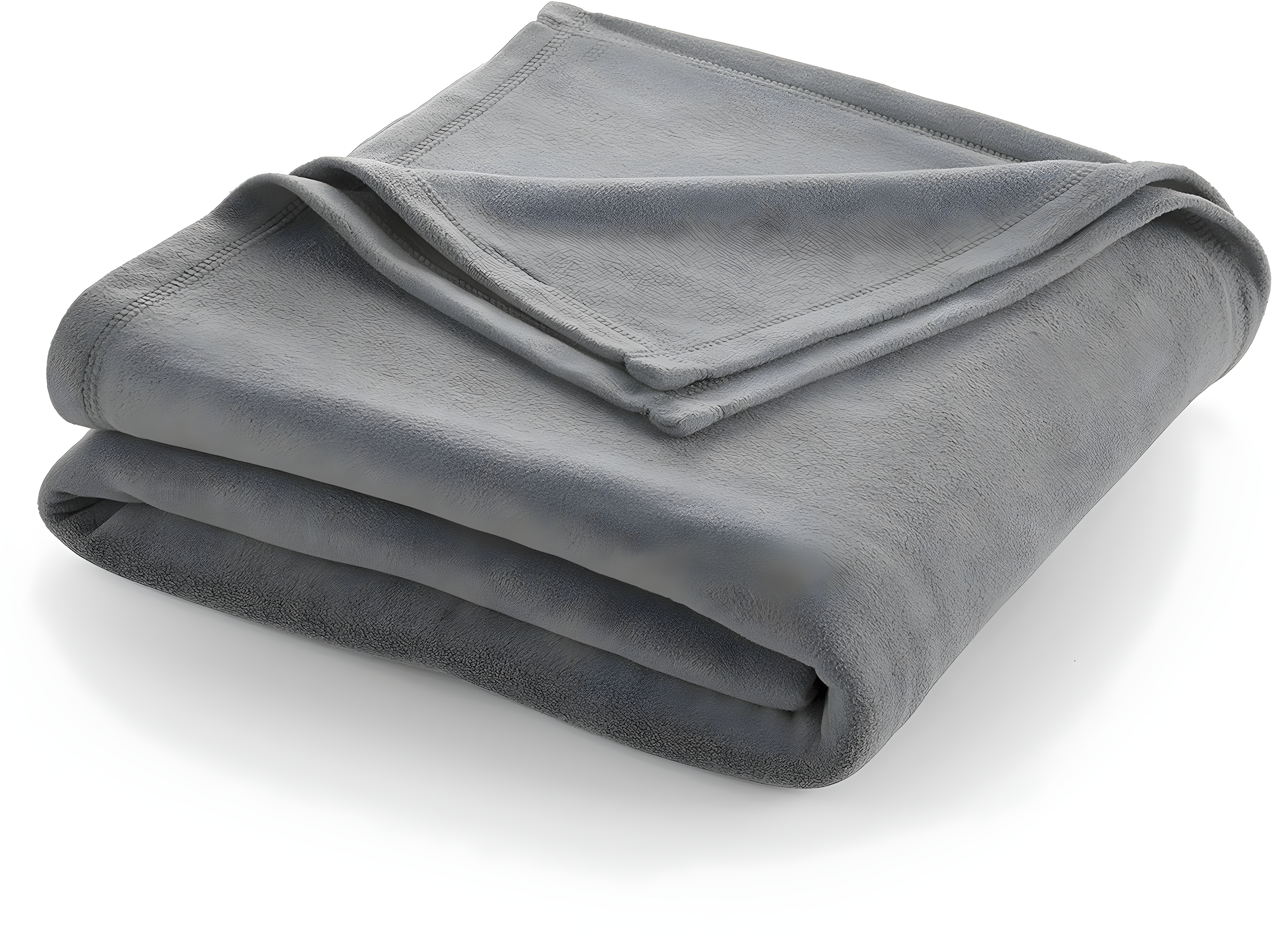 Full Size Gray Fleece Cotton Blanket