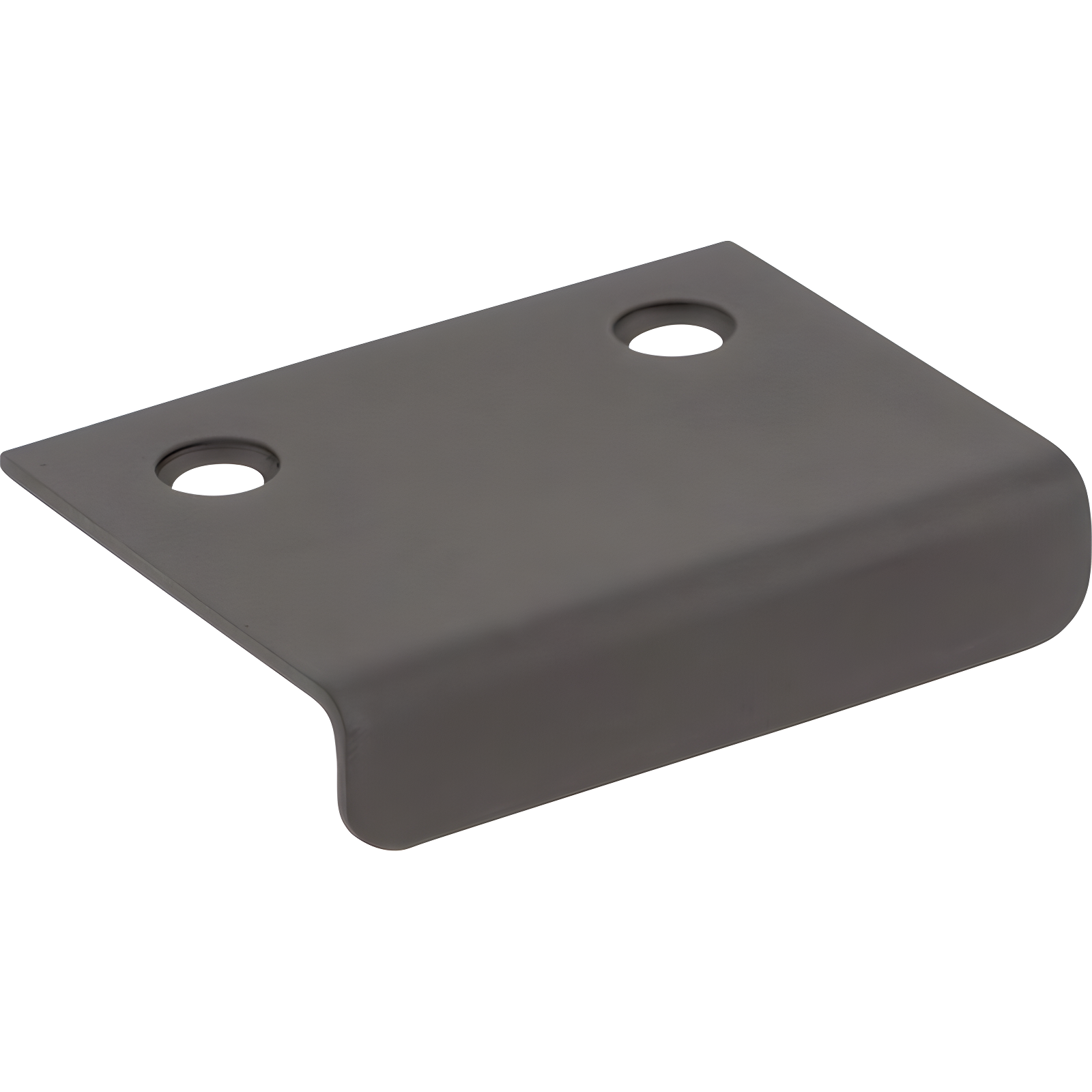 Flat Black Steel Modern Finger Tab Pull with Mounting Hardware