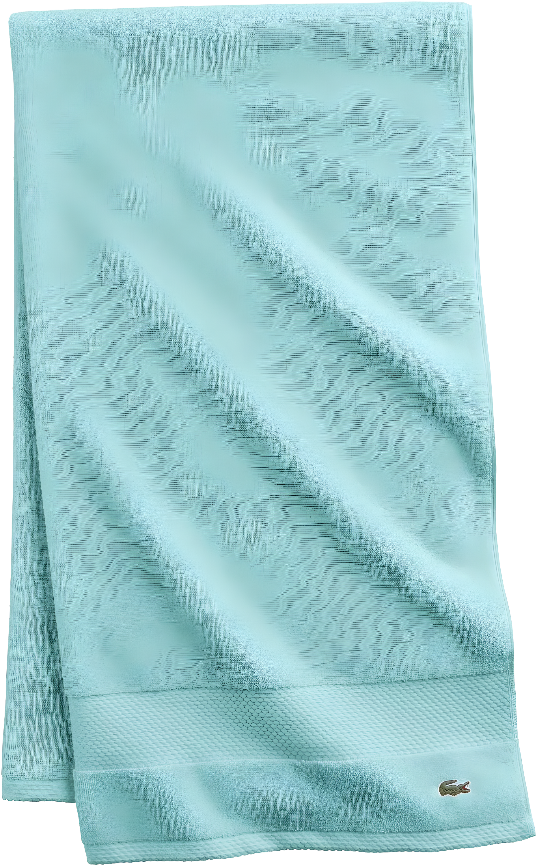 Mint Supima Cotton Bath Towel with Pique Border