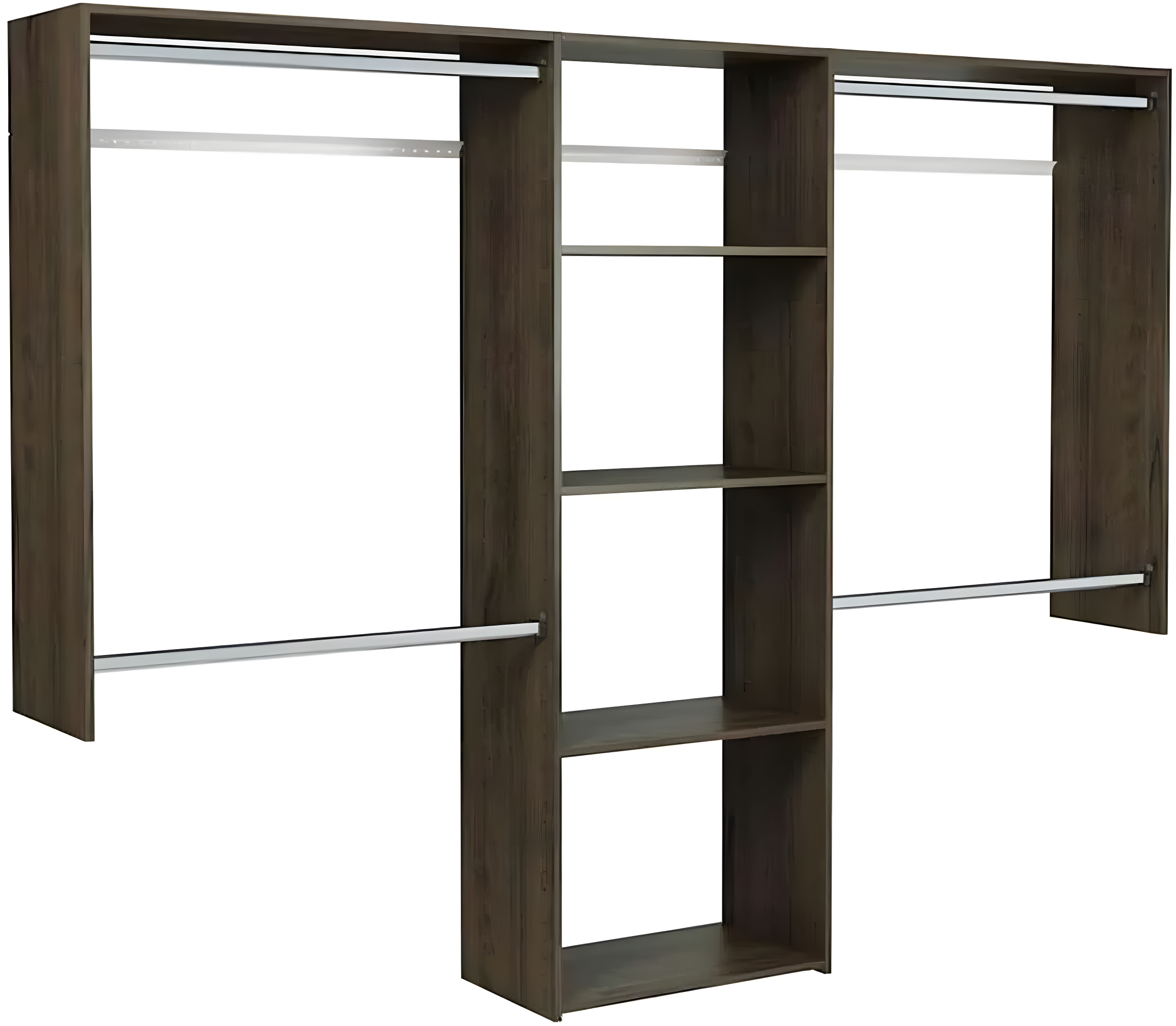 Truffle Wall Mounted Closet Organizer with Shelves and Rods