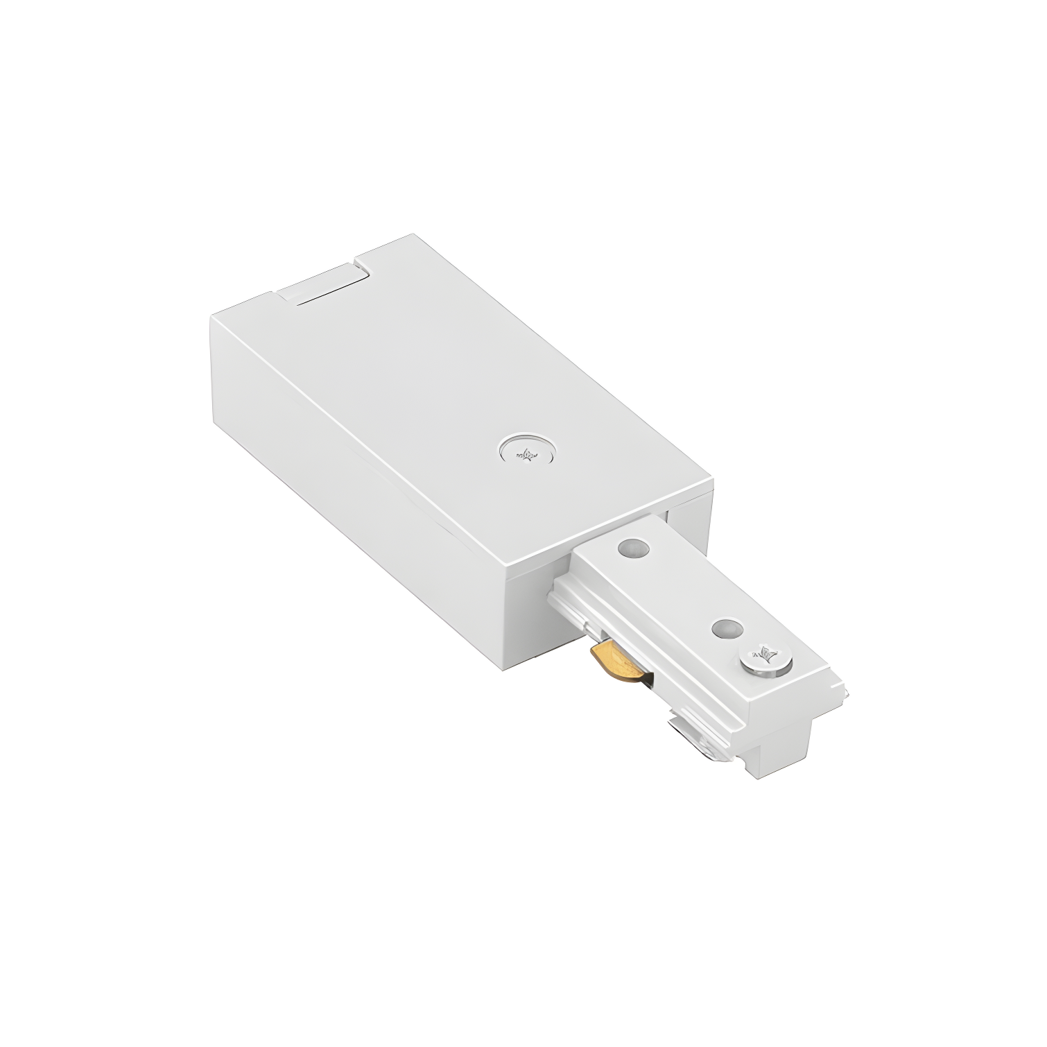 White Aluminum 120V H Track Live End Connector