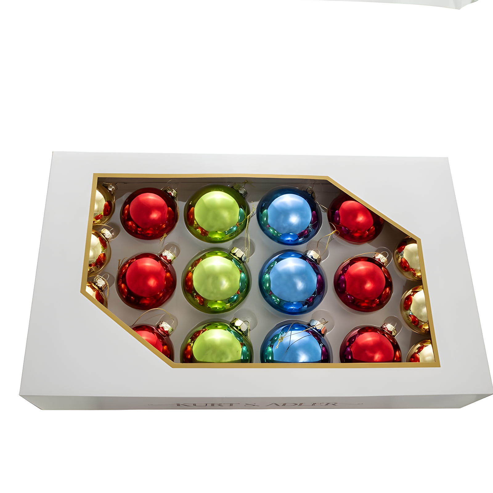 Multicolor Shiny Glass 20-Piece Christmas Ball Ornament Set