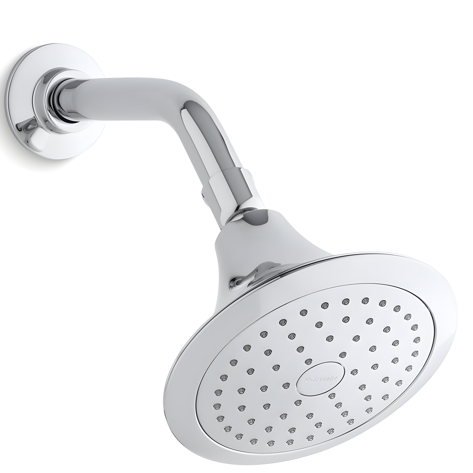 Polished Chrome Single-Function Wall-Mount Showerhead