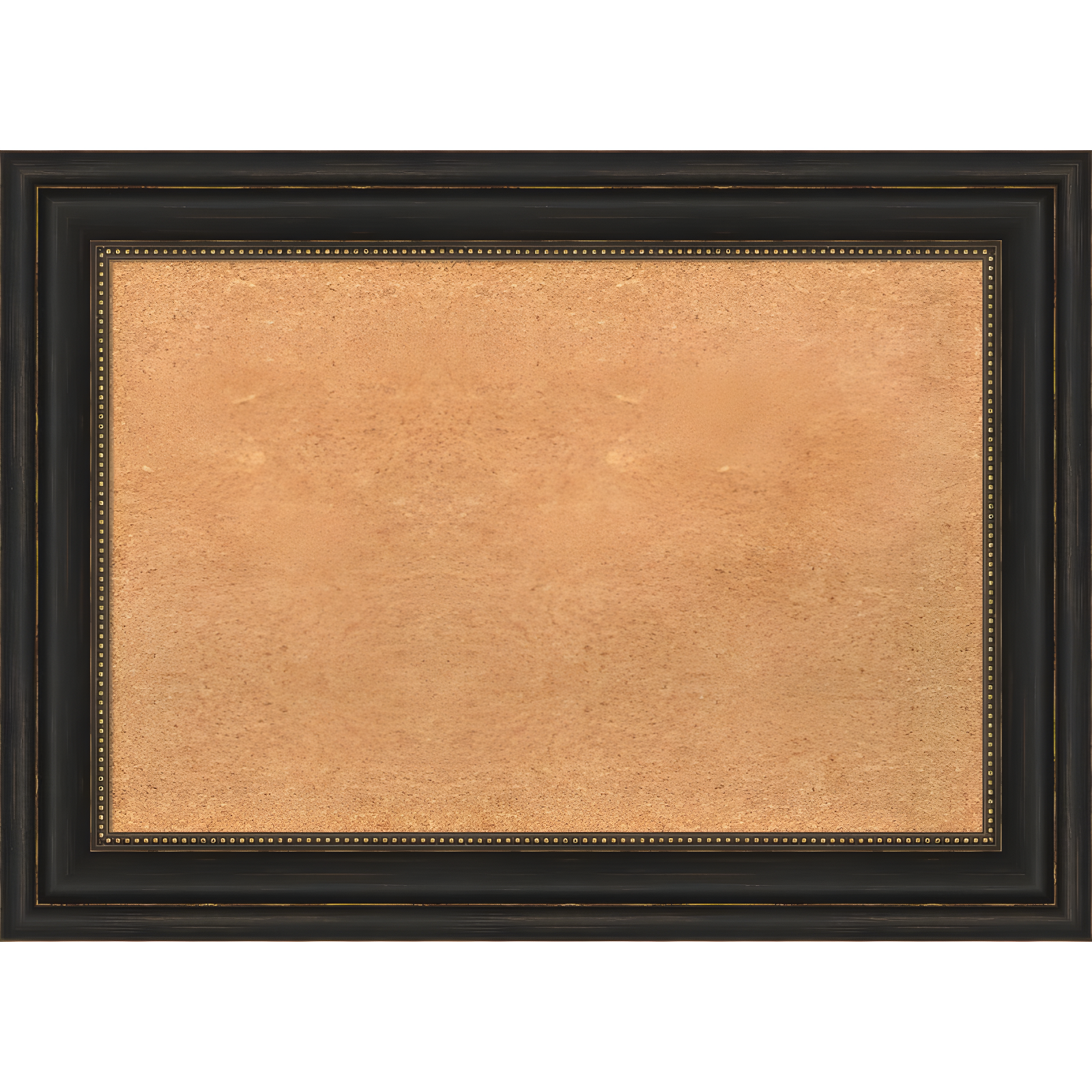 Natural Cork Board with Bronze Beaded Frame, 24x16