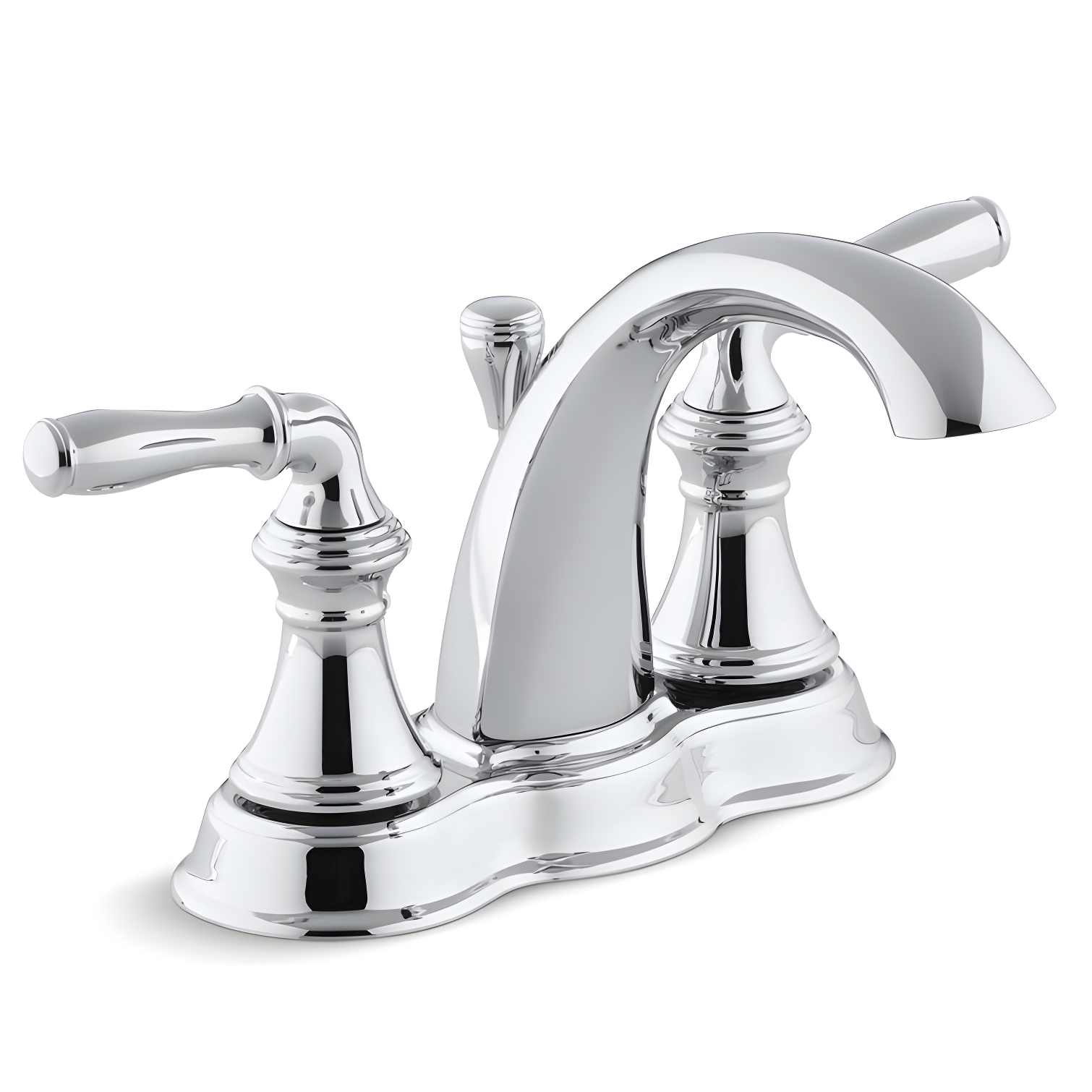 Devonshire Polished Chrome 4" Centerset Bathroom Faucet with Pop-Up Drain