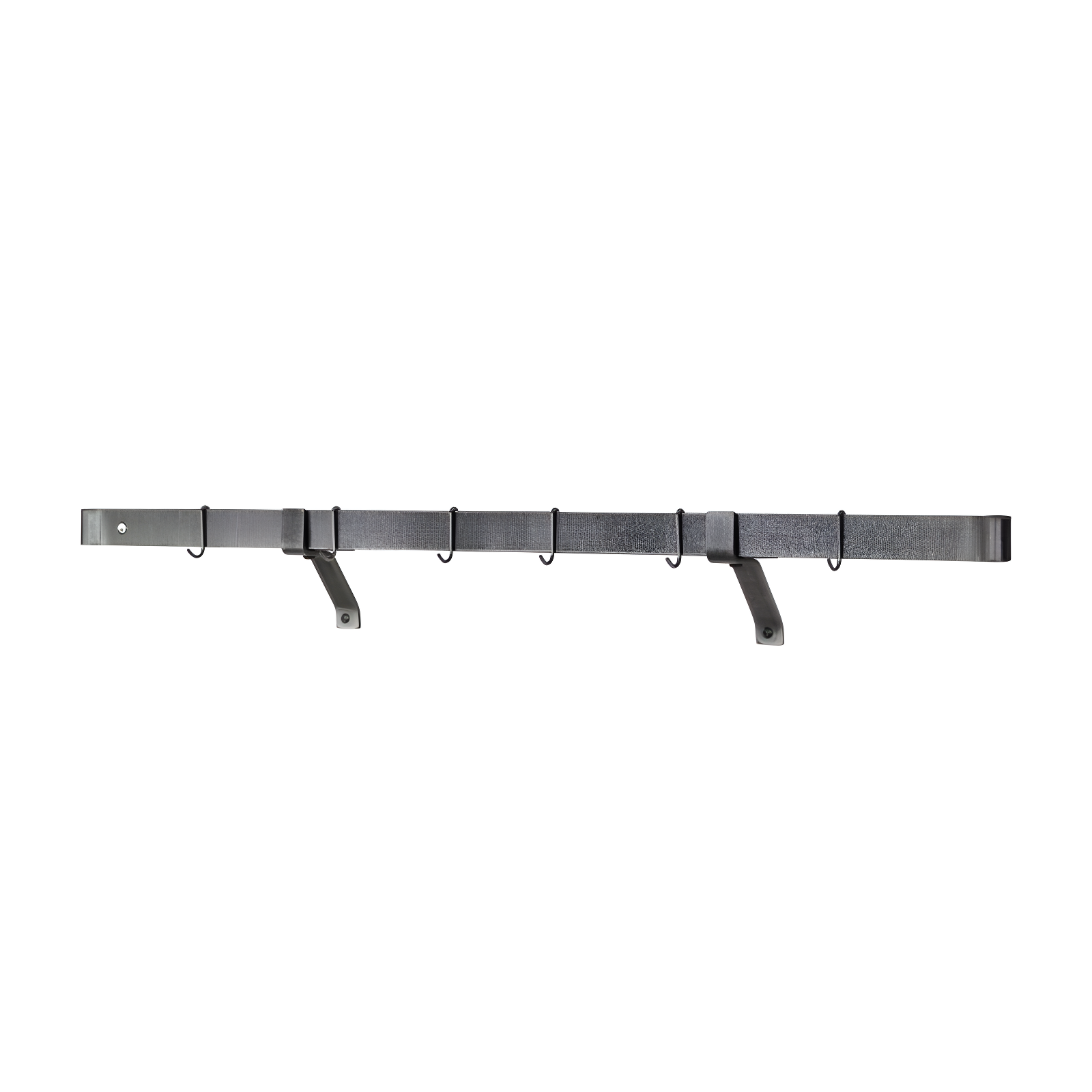 48" Hammered Steel Wall-Mounted Kitchen Pot Rack