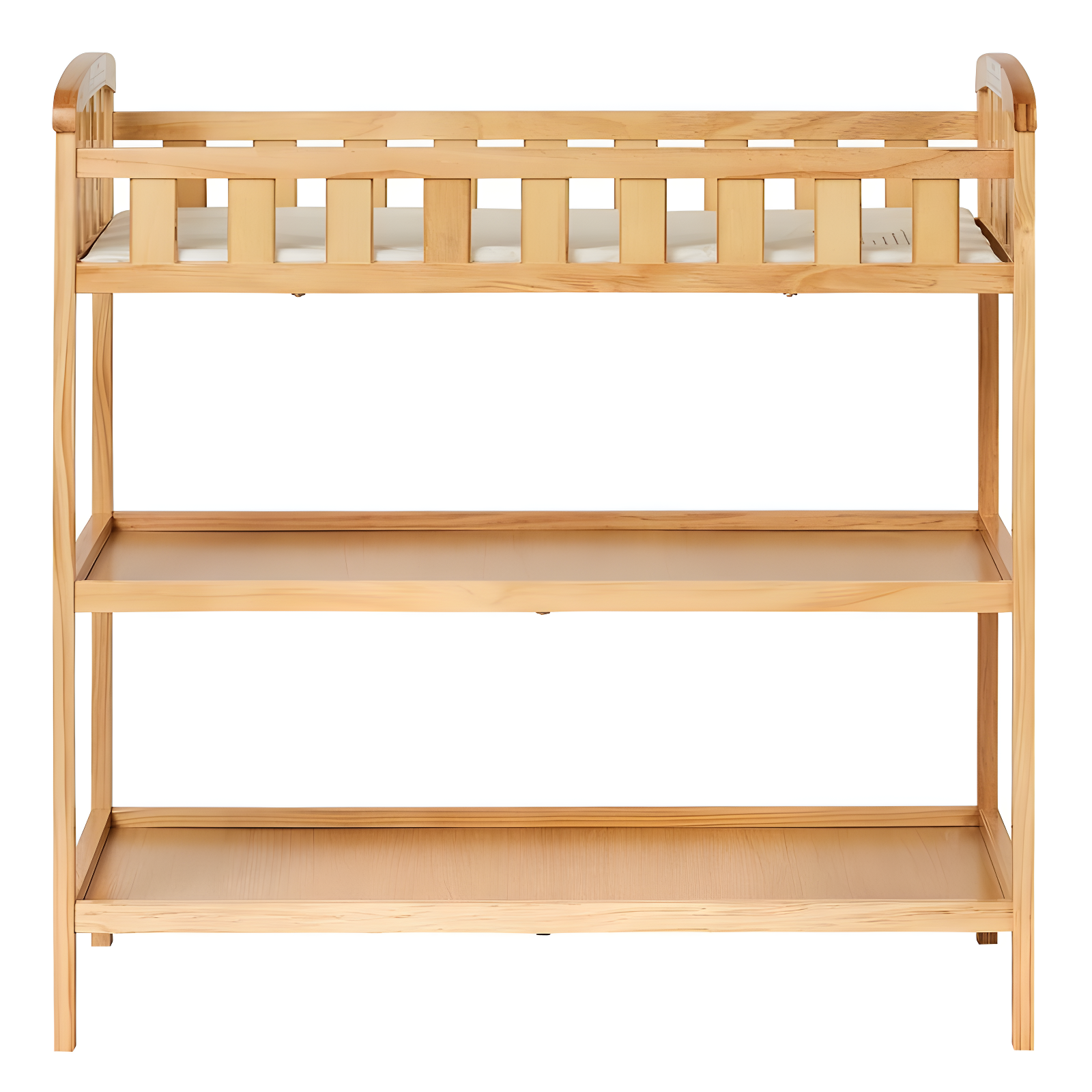 Compact Emily Natural Pine Wood Changing Table with Safety Strap