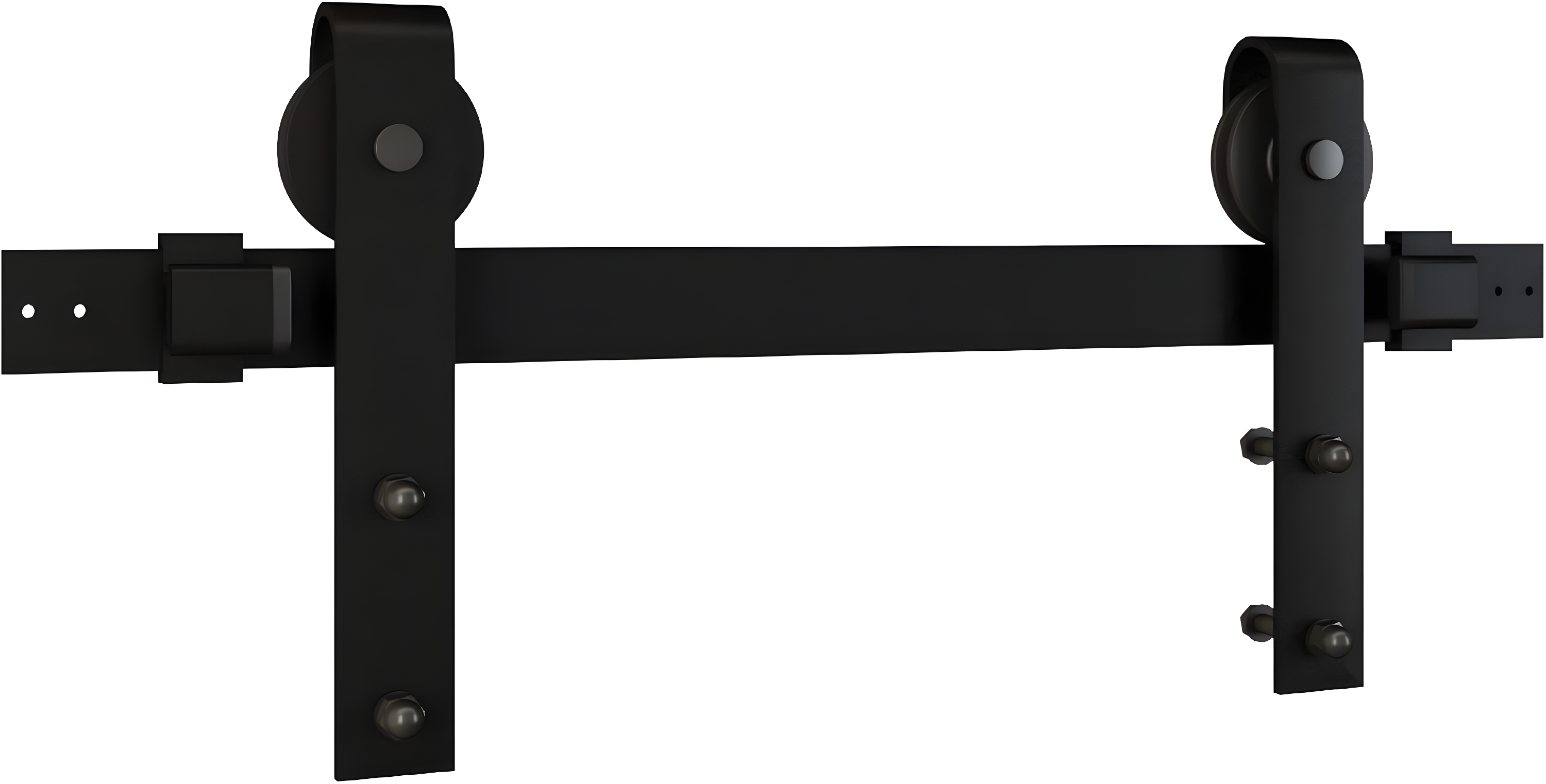 Matte Black 72-Inch Sliding Barn Door Hardware Kit