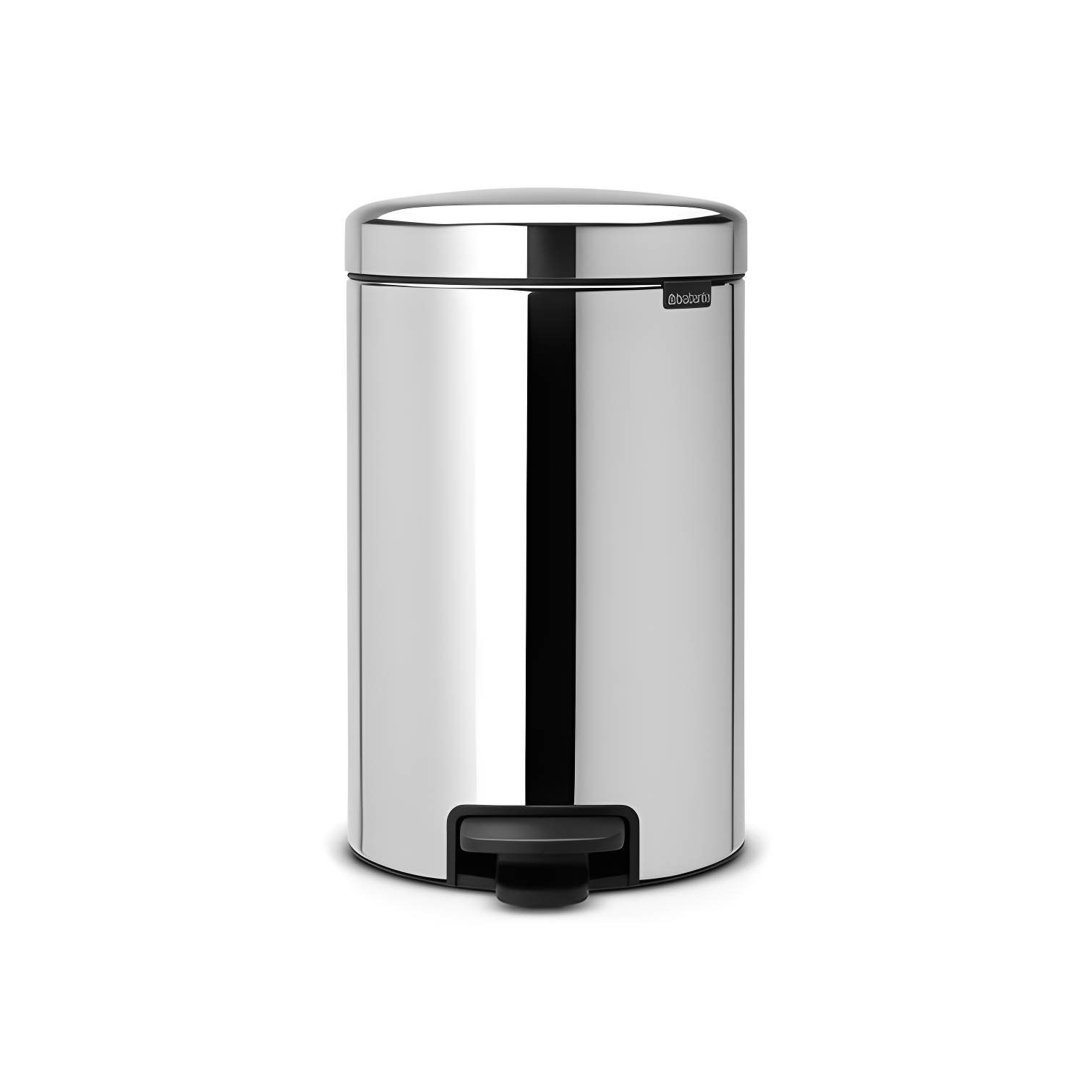 Brilliant Steel 3.2 Gallon Fingerprint Resistant Pedal Trash Can