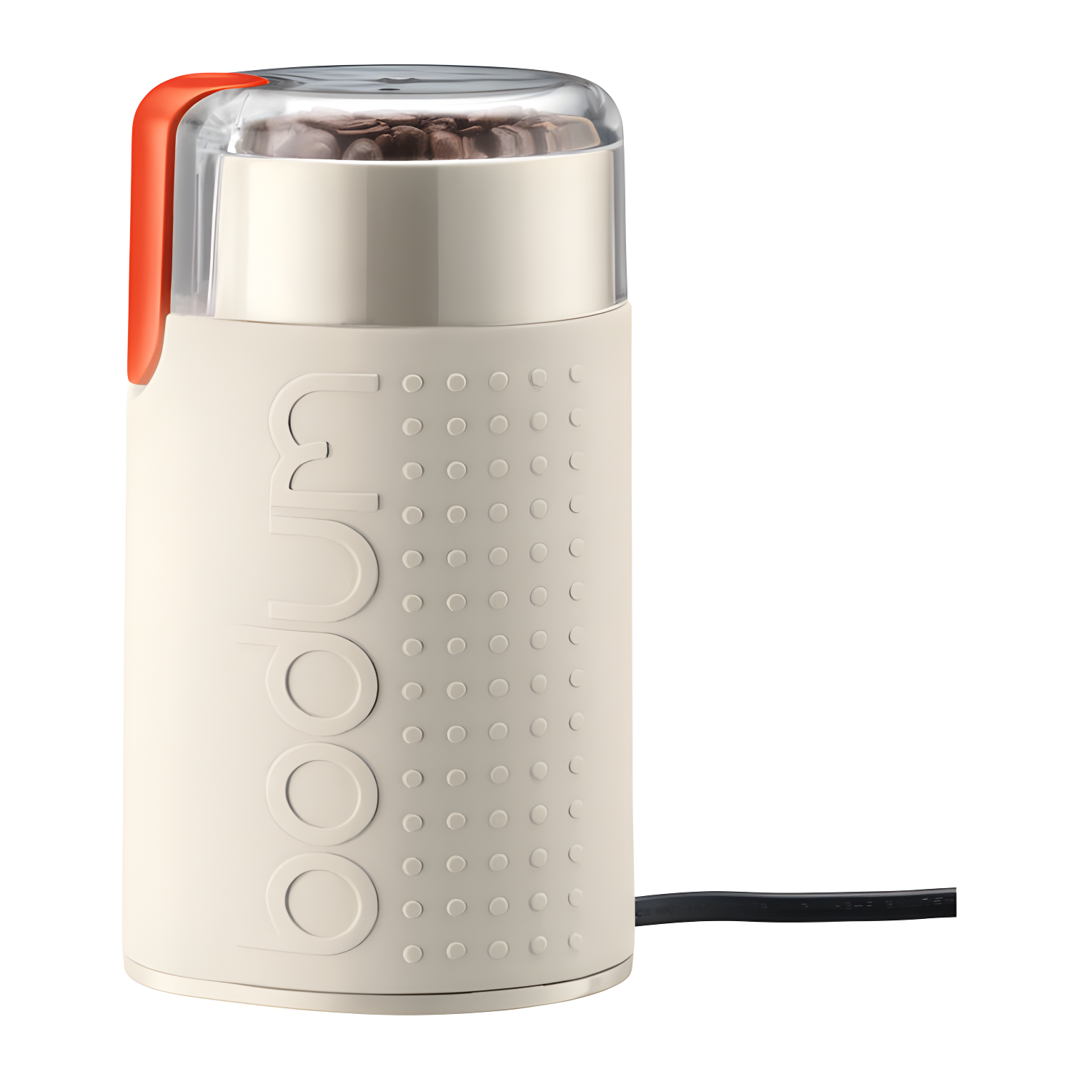 Off-White Electric Blade Coffee Grinder with Stainless Steel Blade