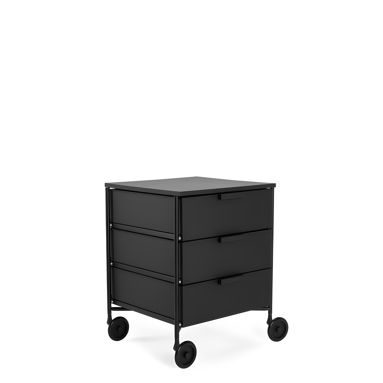 Citterio & Low 3-Drawer Mobil Matte Black Storage Trolley