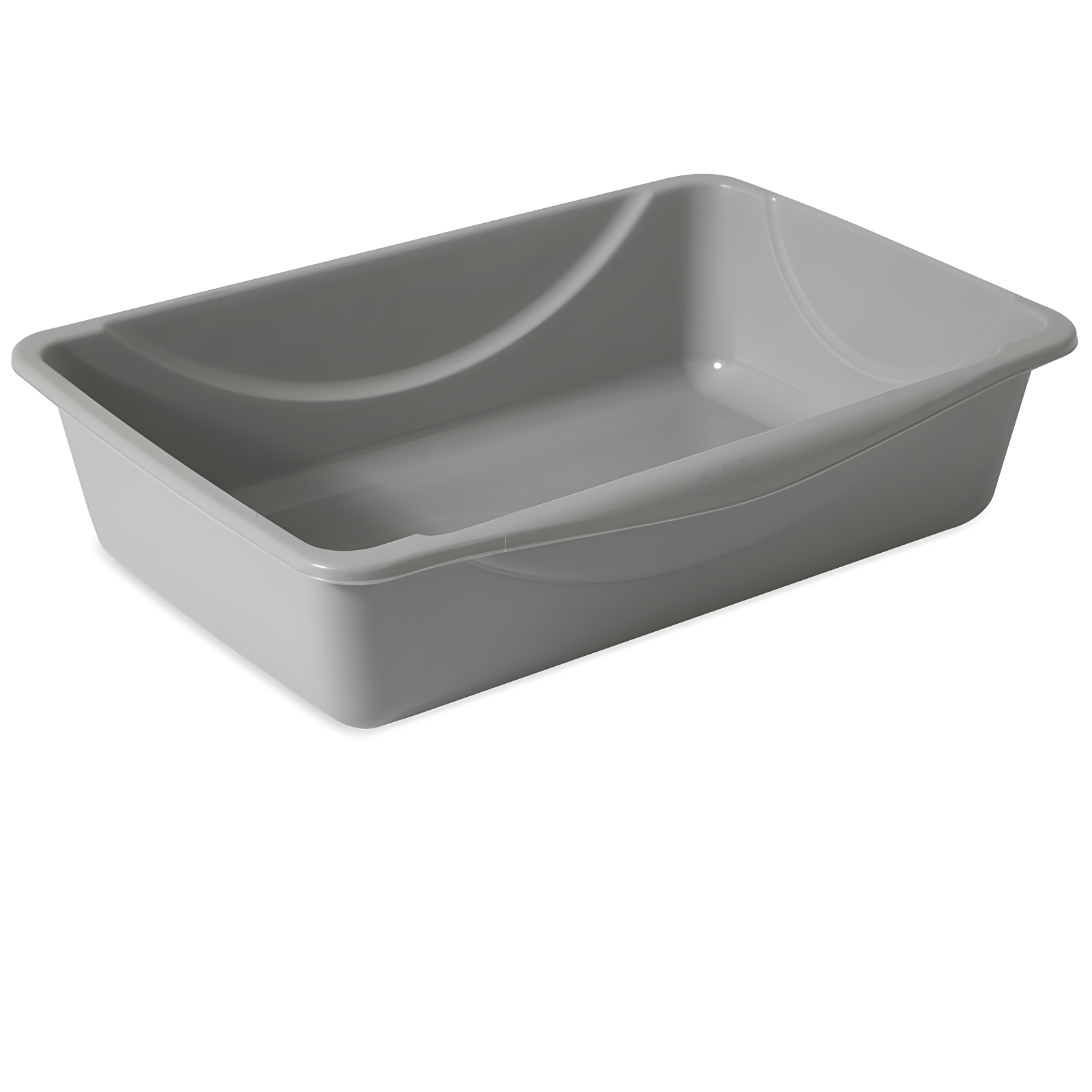 Jumbo Gray Eco-Friendly Plastic Open Top Litter Box