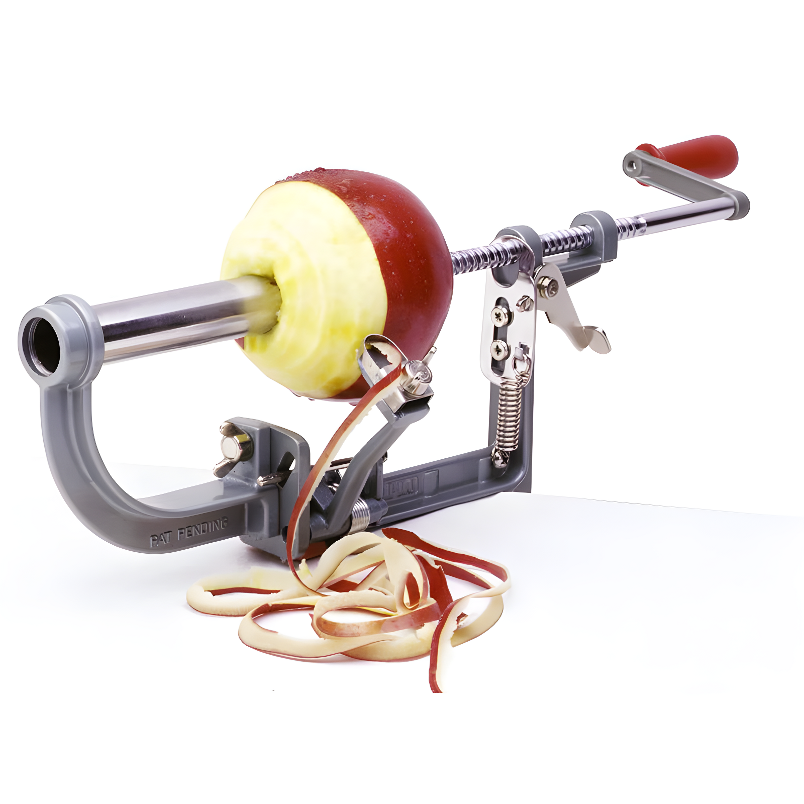 Clamp-On Stainless Steel Apple Peeler and Corer