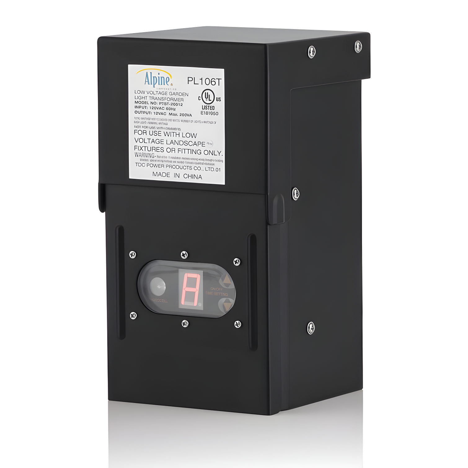 Black 200 Watt Outdoor Transformer with Timer and Photo Cell