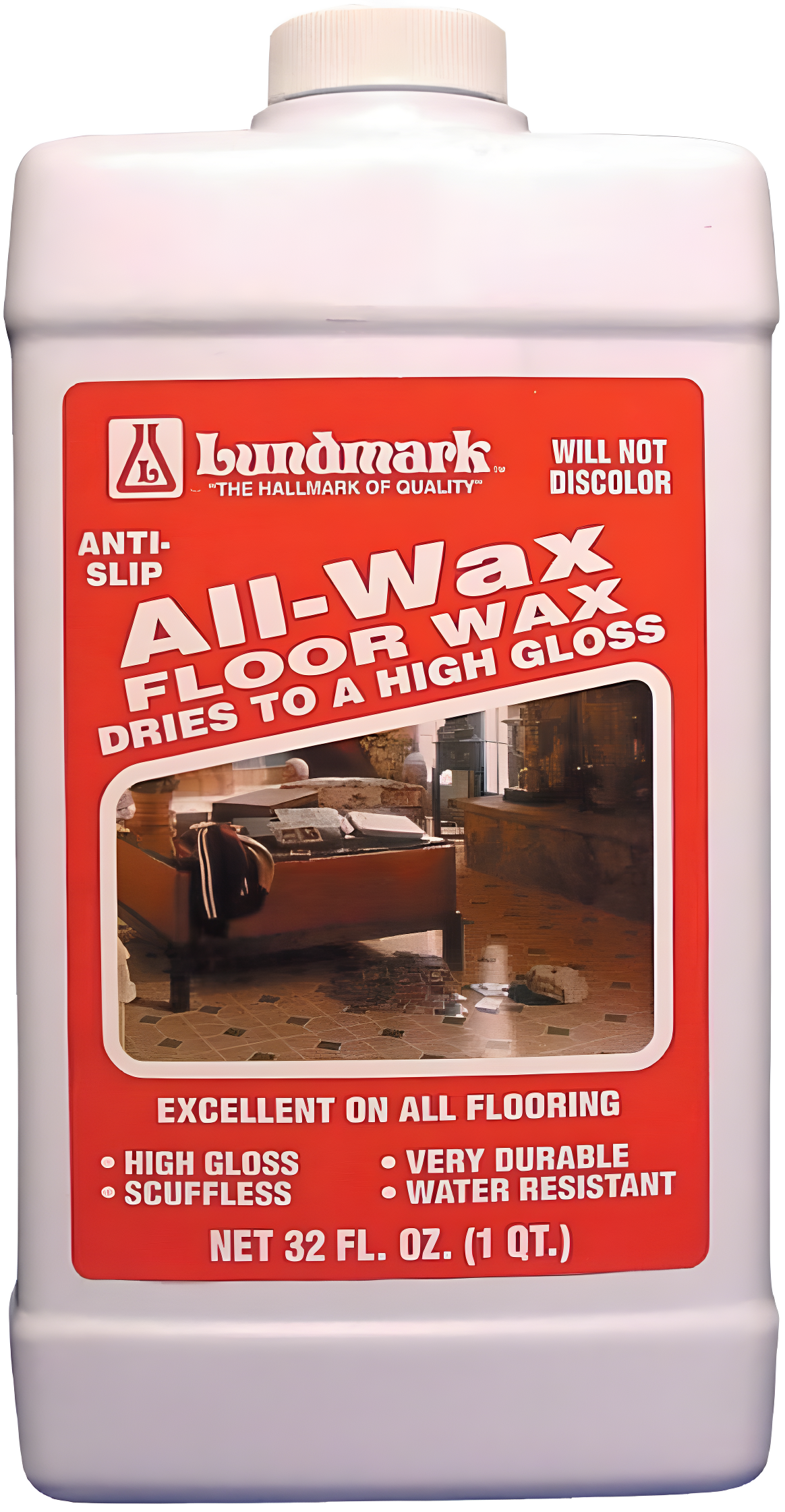 Lundmark High Gloss Anti-Slip Liquid Floor Wax 32 oz