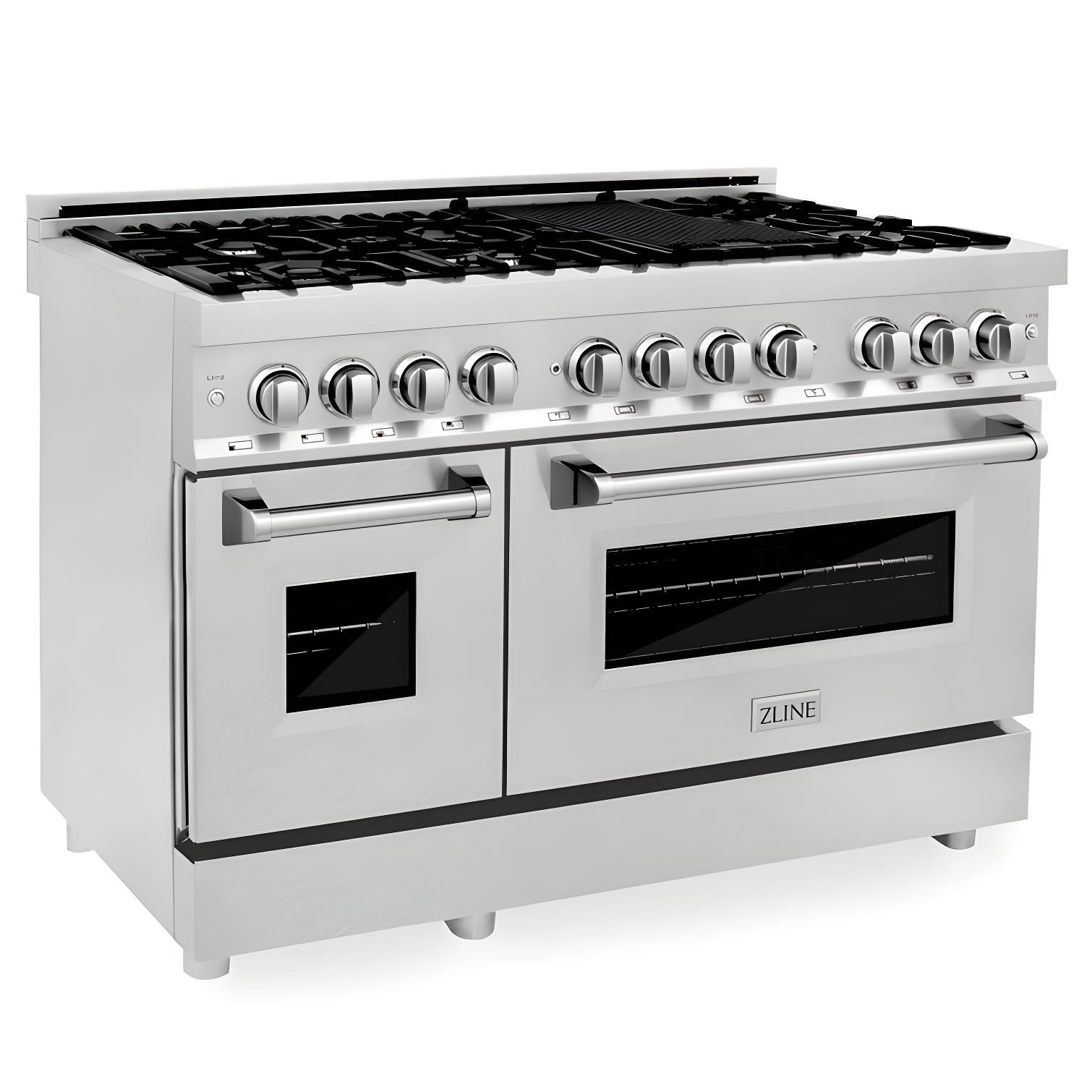 48" Stainless Steel Dual Fuel Range with 7 Burners and Griddle