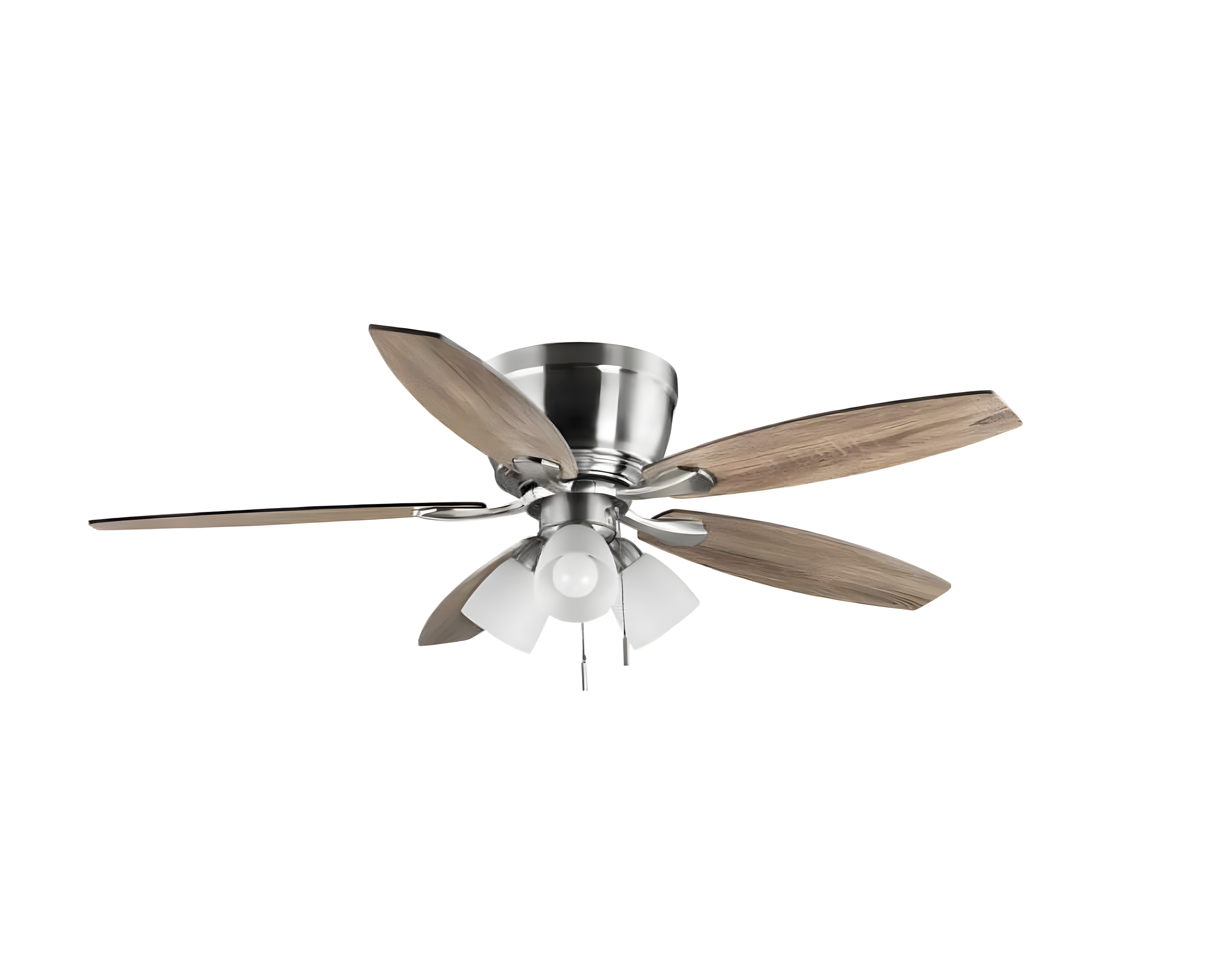 Sidlow 52'' Brushed Nickel Ceiling Fan with LED Light and Reversible Blades