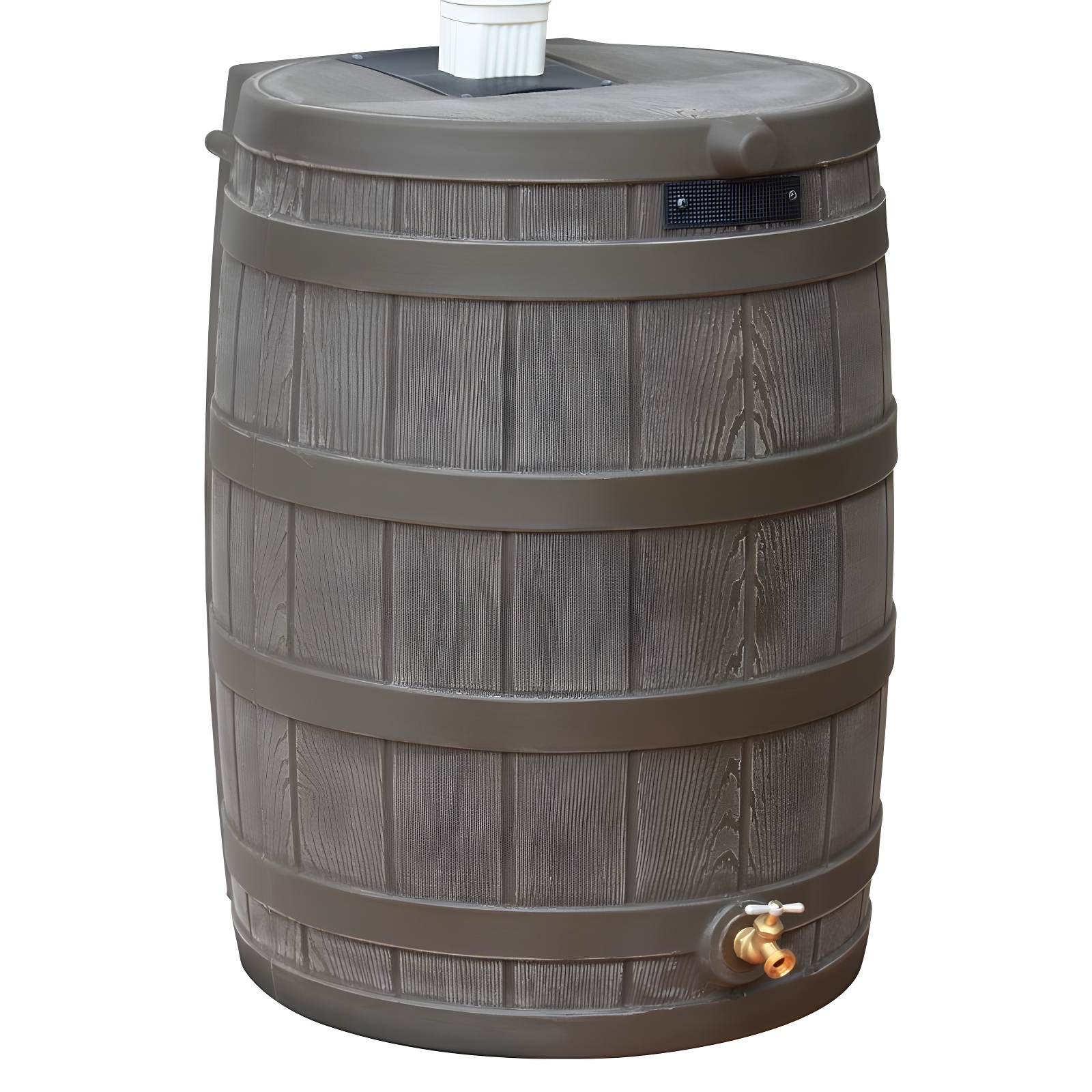 Oak 50 Gallon Faux Wood Rain Barrel with Brass Spigot