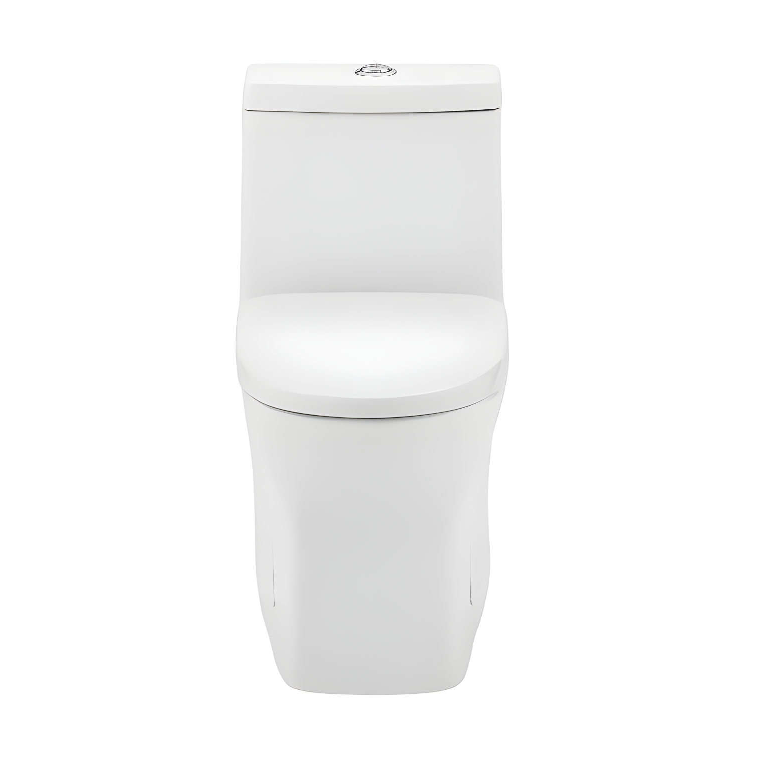 Compact White Porcelain Round Dual Flush Toilet