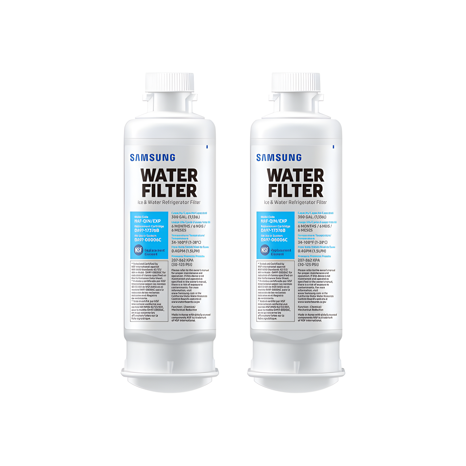 Samsung 2-Pack Refrigerator Water Filter with Carbon Block Filtration