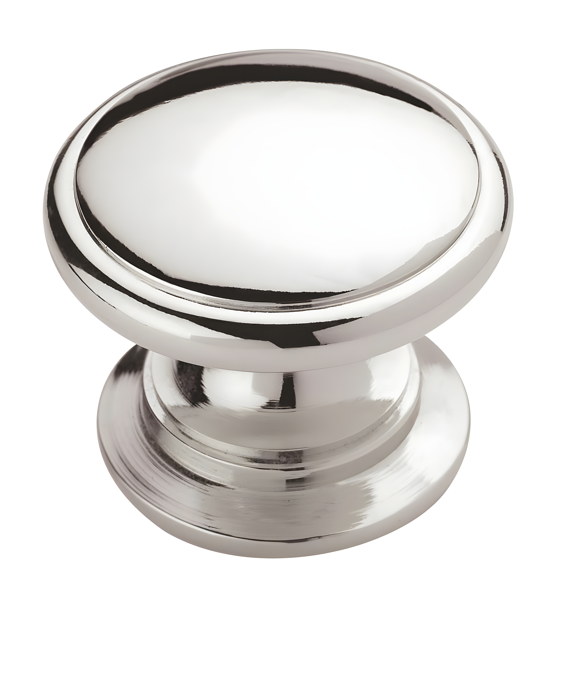 Polished Chrome Round Cabinet Knob with Mounting Hardware