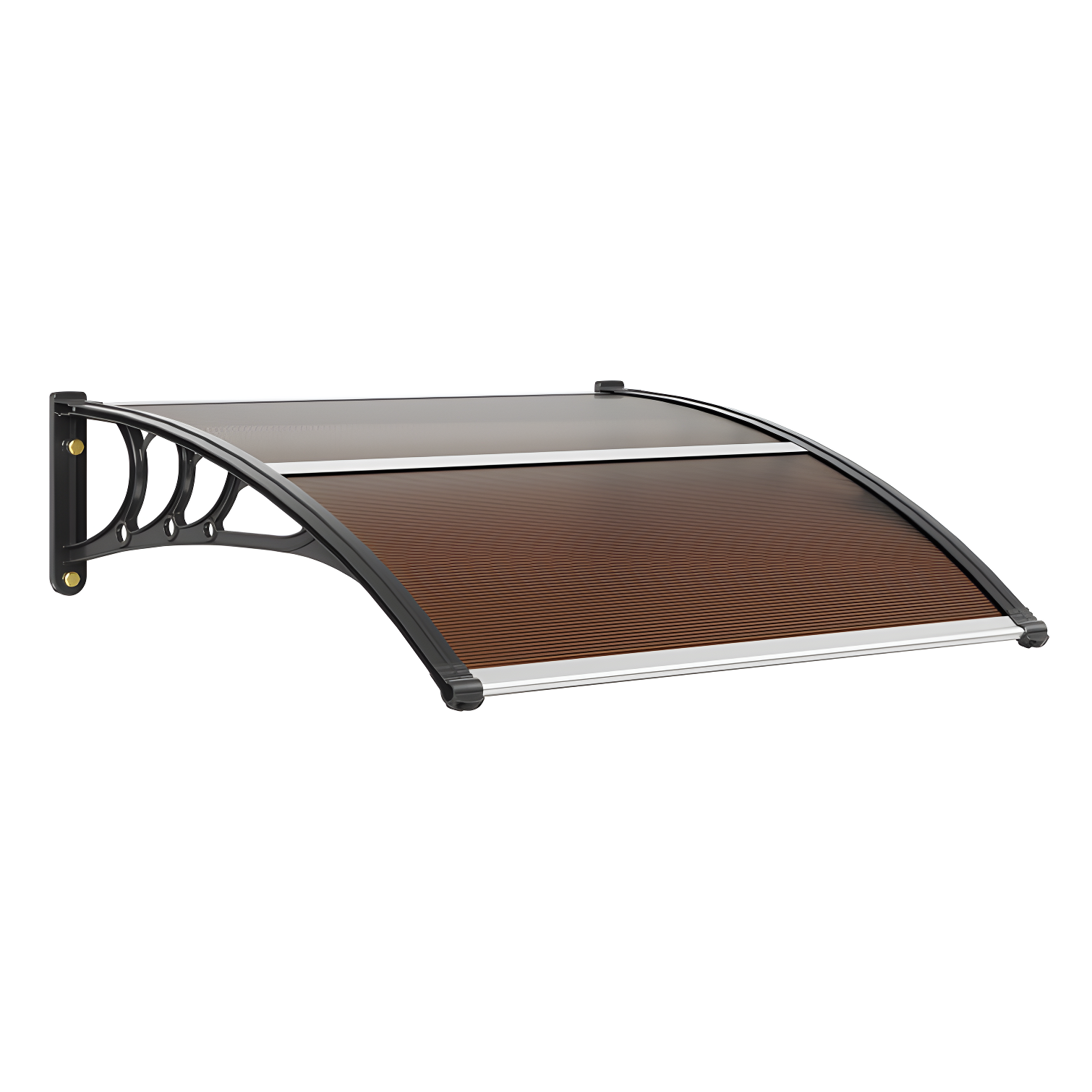 VEVOR 40'' x 40'' Brown Polycarbonate Window Door Awning