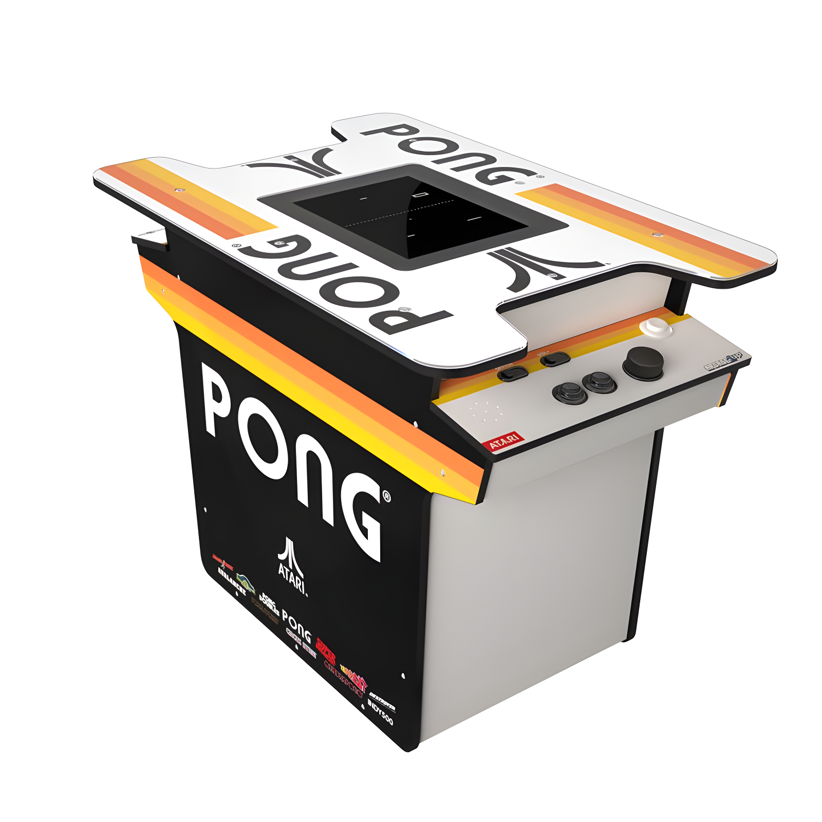 Pong Black Head-to-Head Arcade Gaming Table with 12 Games