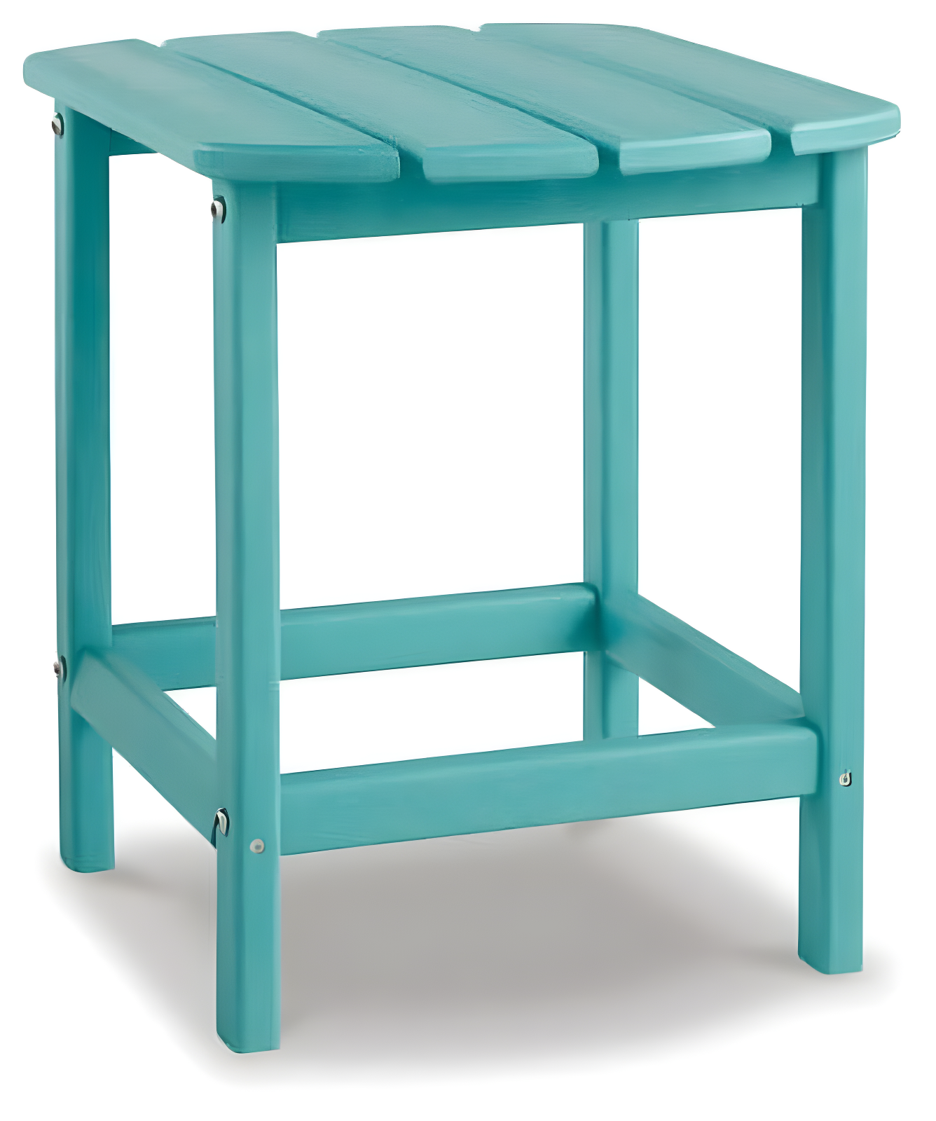 Transitional Sundown Treasure Turquoise Rectangular End Table