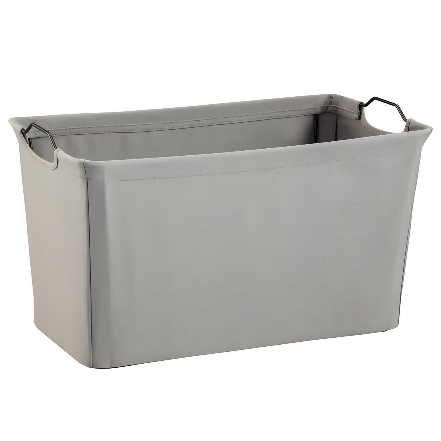 Dark Gray Wide Wire Frame Fabric Storage Bin